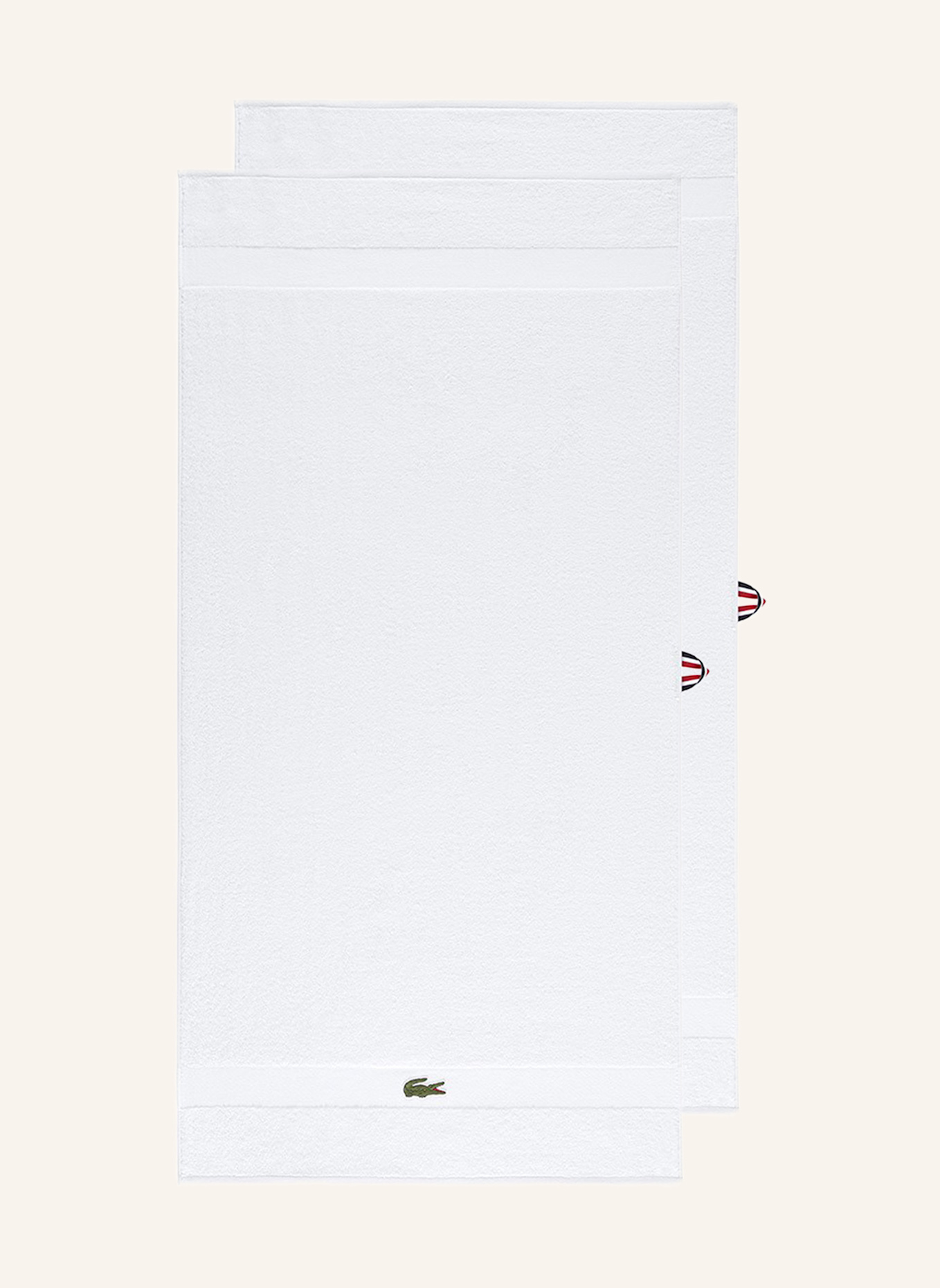 LACOSTE Handtuch LCASUAL: WEISS