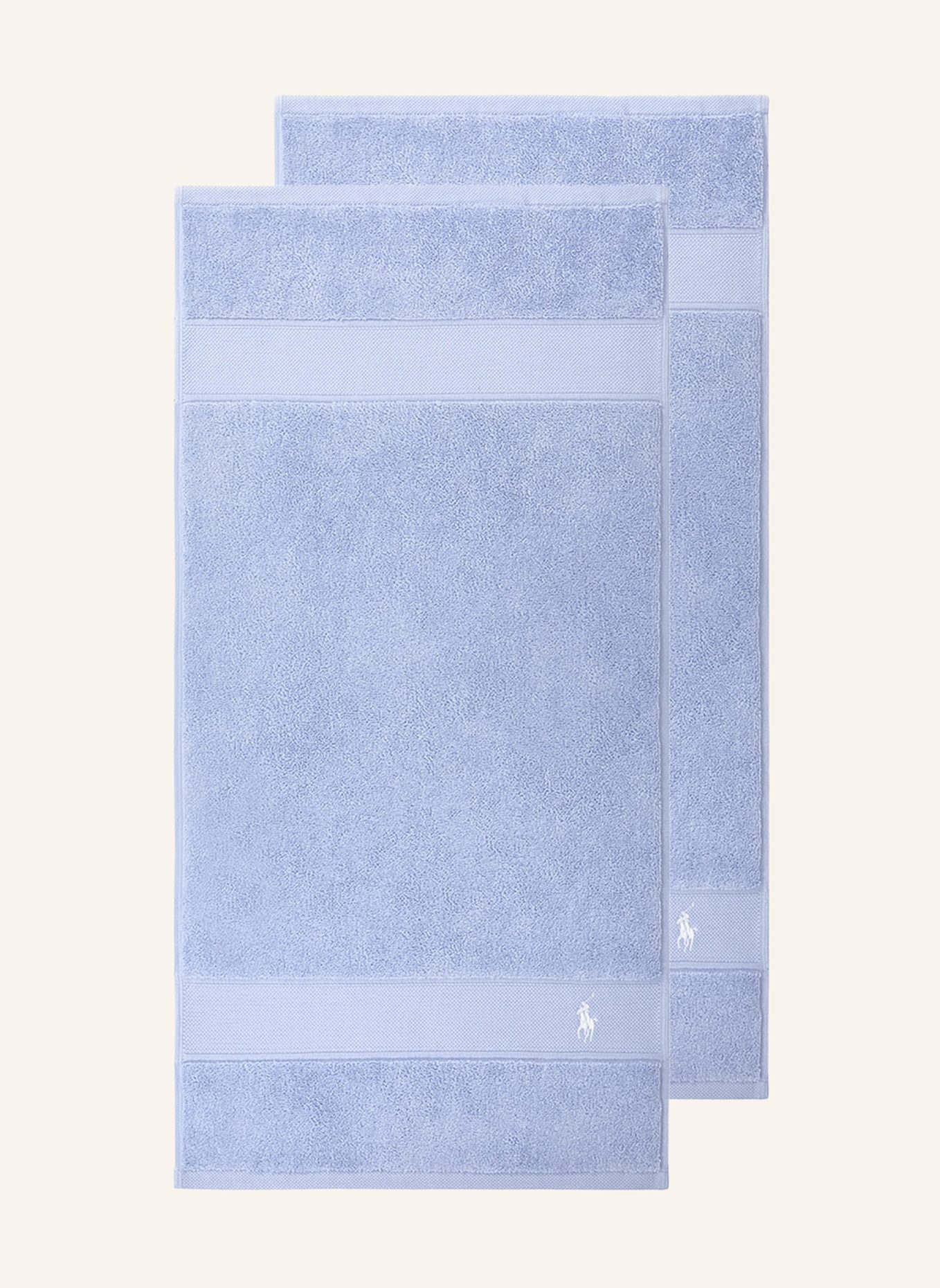 RALPH LAUREN HOME Gästetuch 2er Set POLOPLAYER: HELLBLAU