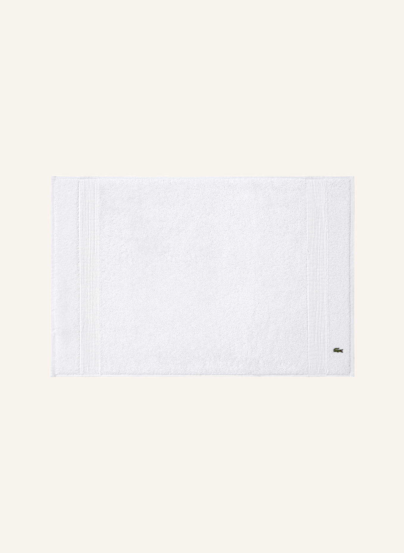 LACOSTE Badematte LLECROCO: WEISS
