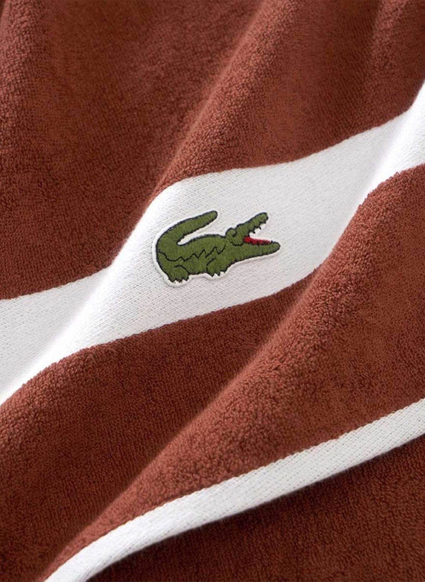 LACOSTE Badetuch LCASUAL: BRAUN