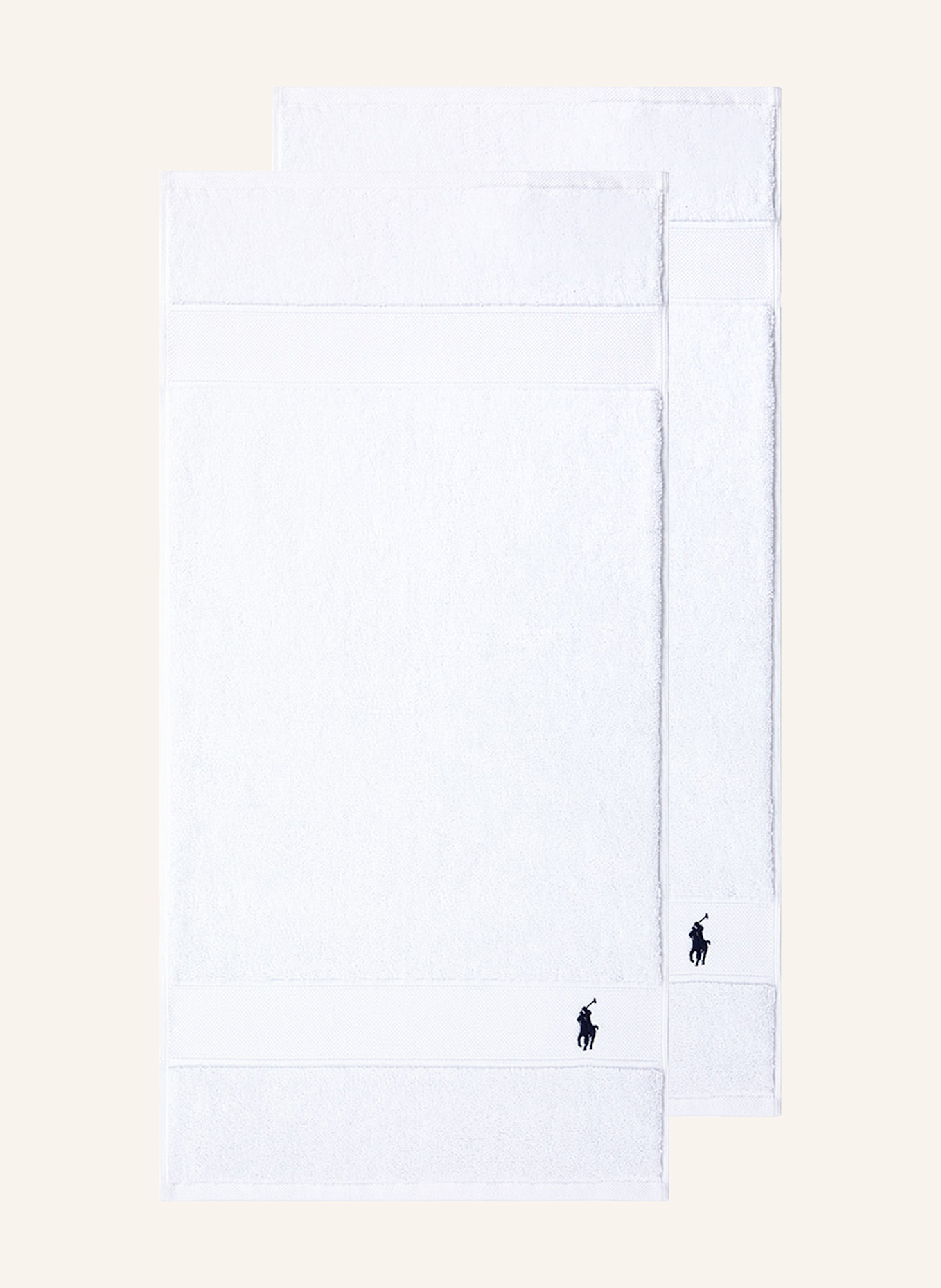 RALPH LAUREN HOME Gästetuch 2er Set POLOPLAYER: WEISS
