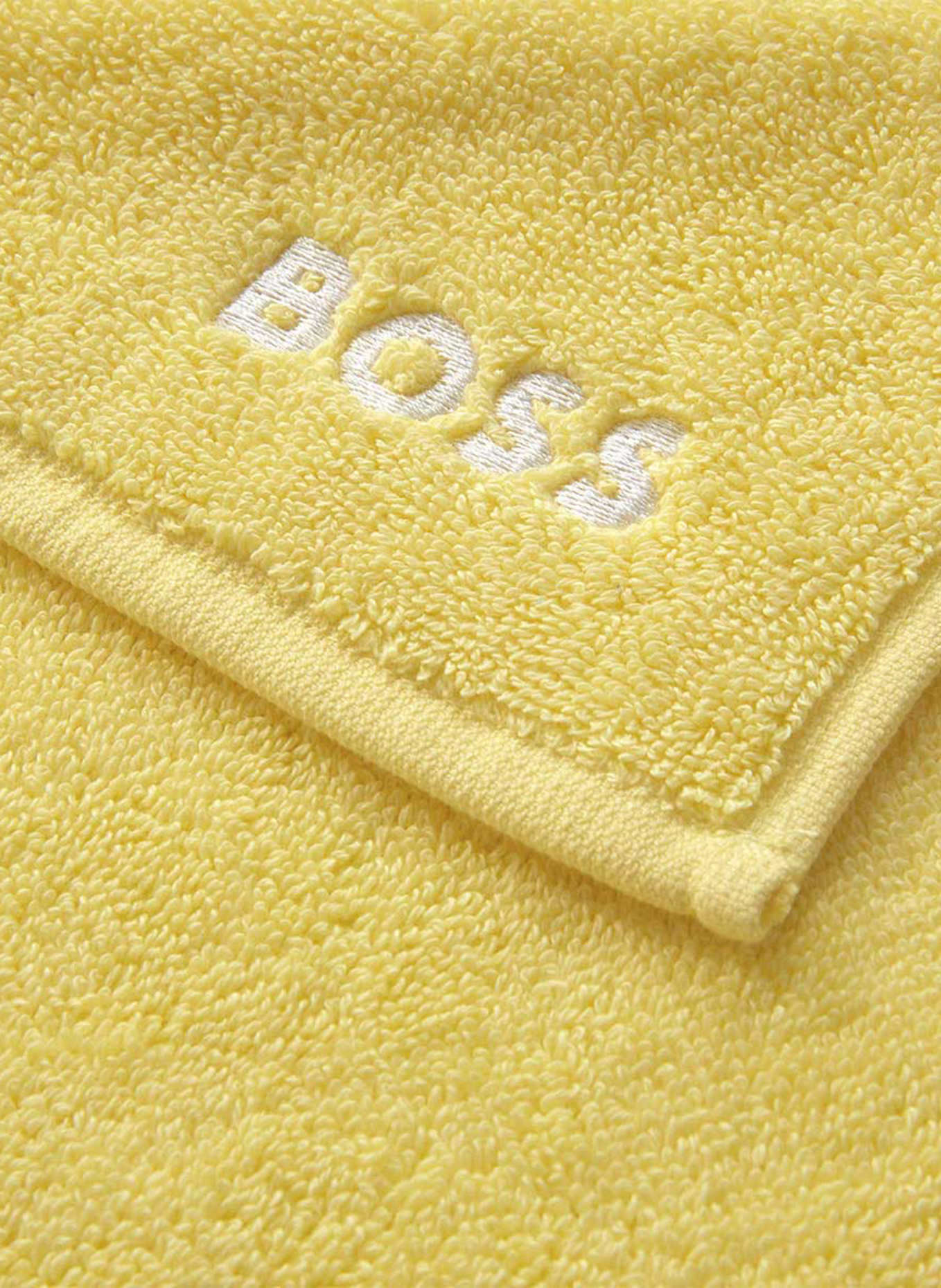 BOSS Waschlappen 4er Set PLAIN: GELB