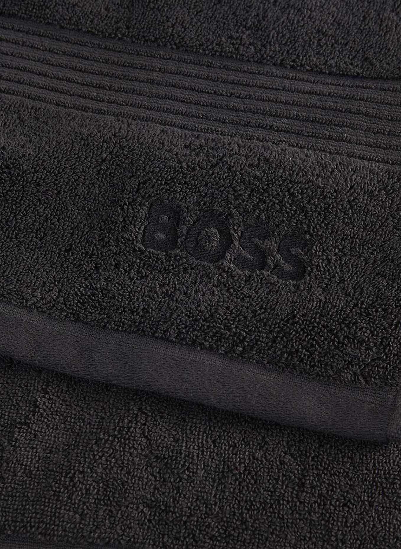 BOSS Badetuch LOFT: SCHWARZ