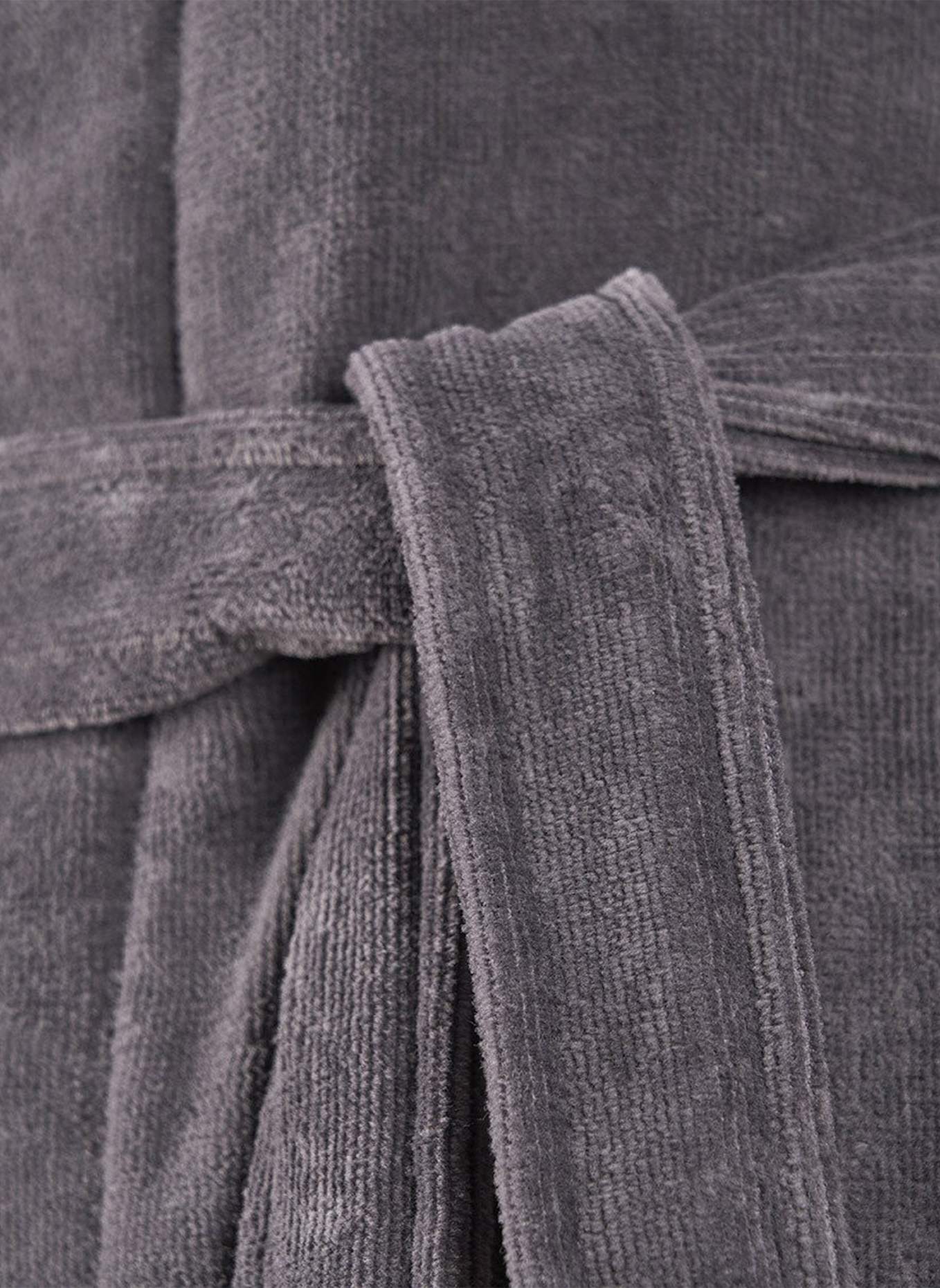 BOSS Bademantel PLAIN: DUNKELGRAU