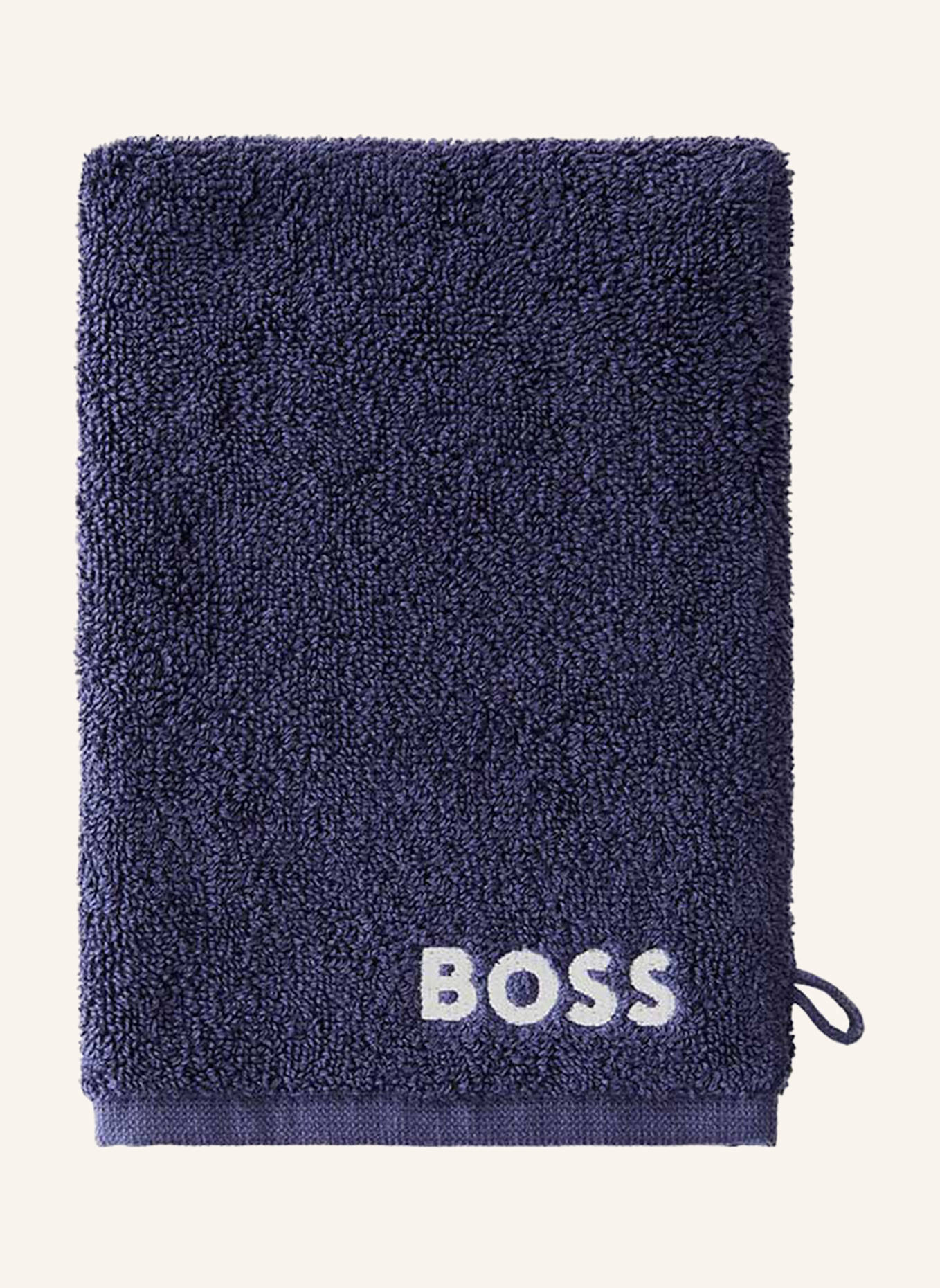 BOSS Waschhandschuh 4er Set PLAIN: DUNKELBLAU