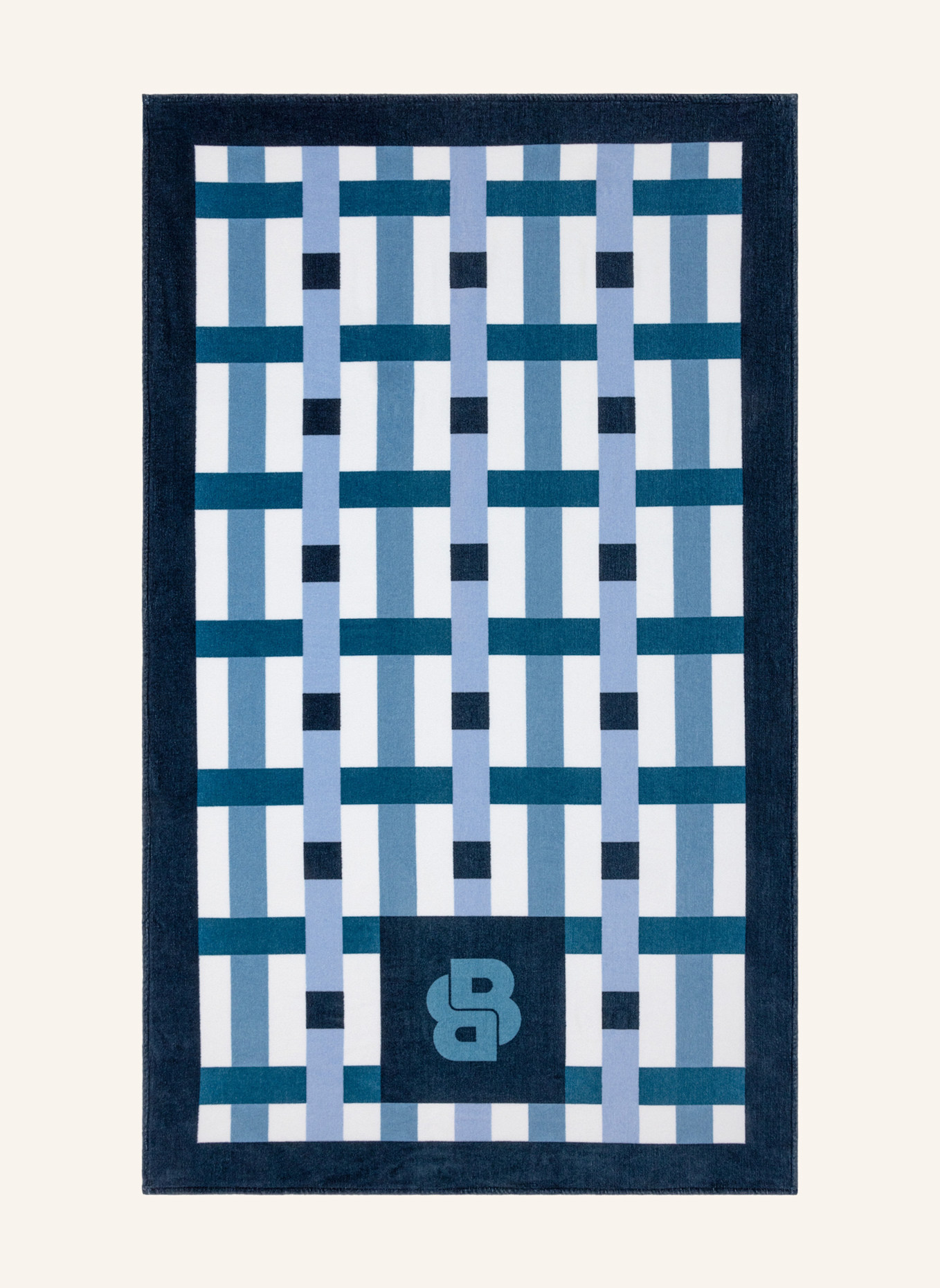 BOSS Strandtuch LATICE: BLAU/ DUNKELBLAU/ HELLBLAU