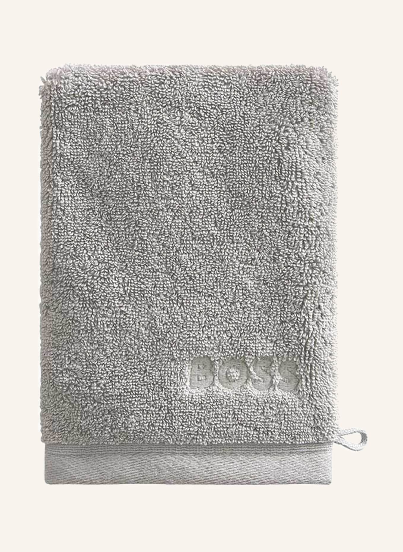 BOSS Waschhandschuh 4er Set LOFT: SILBER