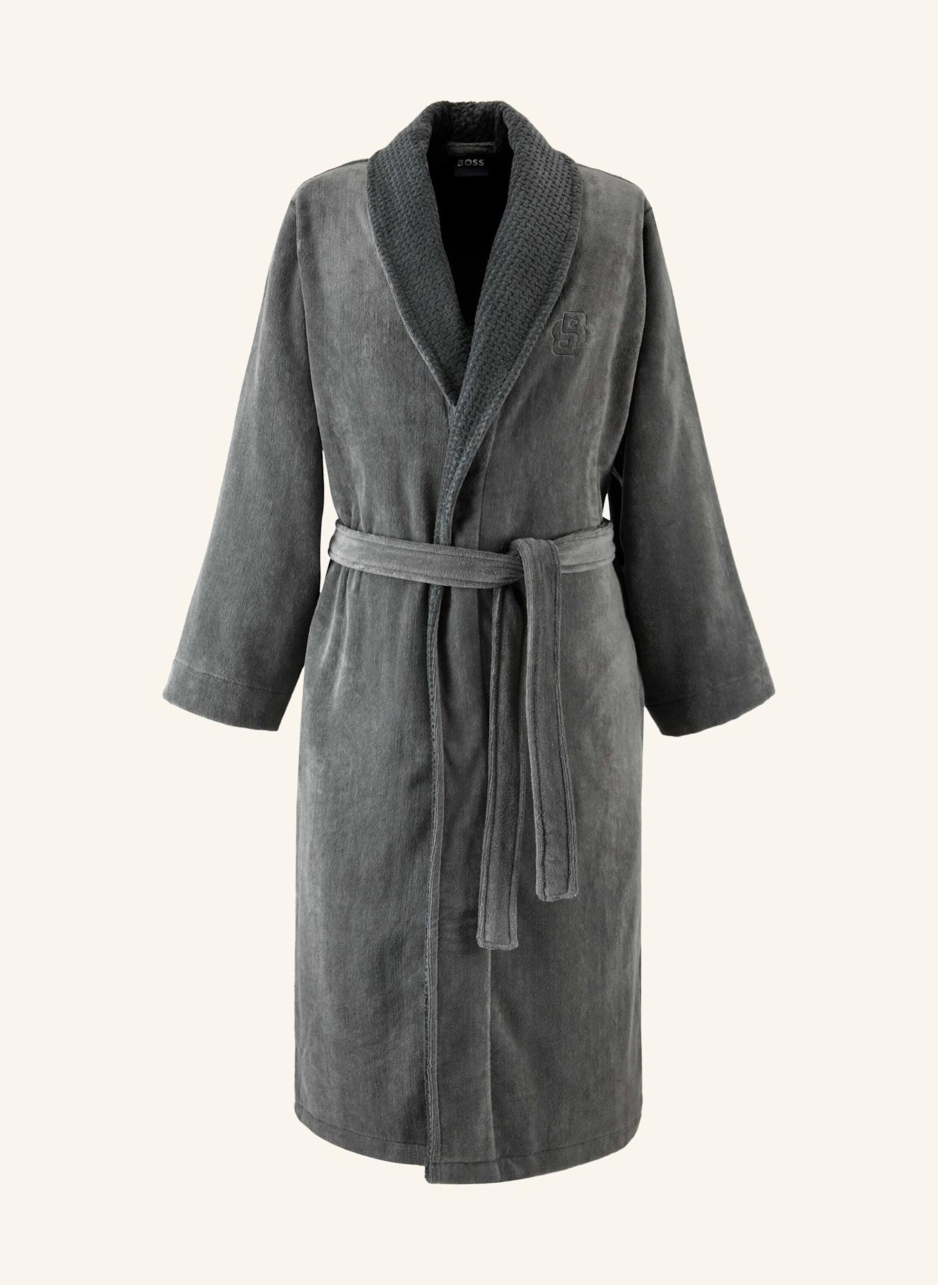 BOSS Bademantel DOUBLEB: DUNKELGRAU