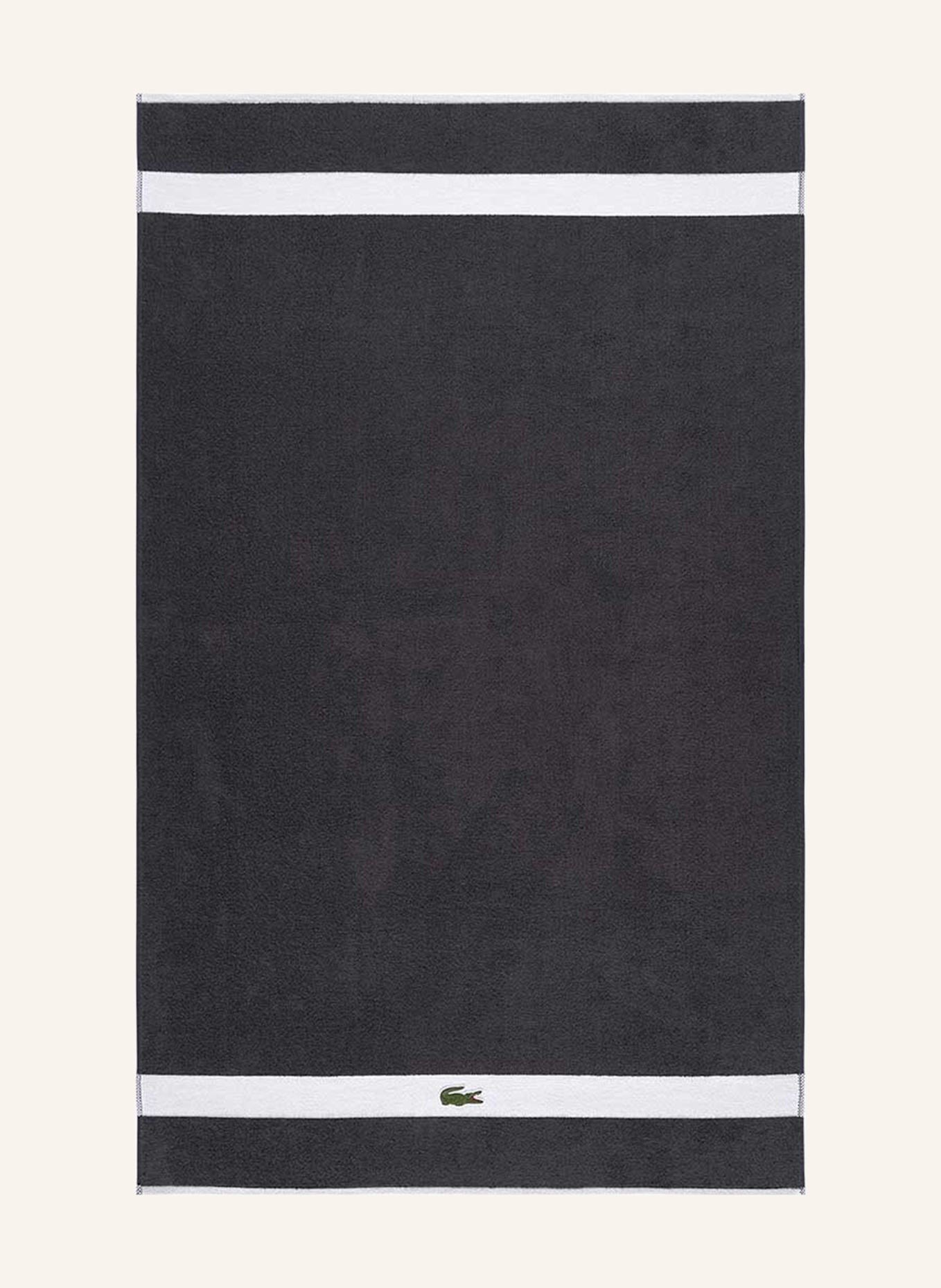LACOSTE Badetuch LCASUAL: DUNKELGRAU