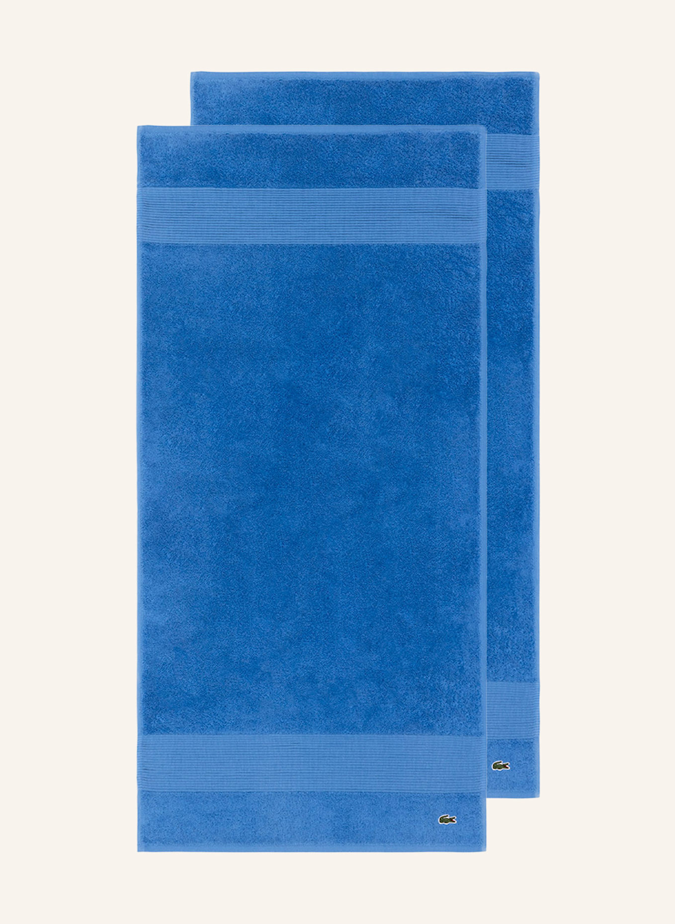 LACOSTE Handtuch 2er Set LLECROCO: HELLBLAU