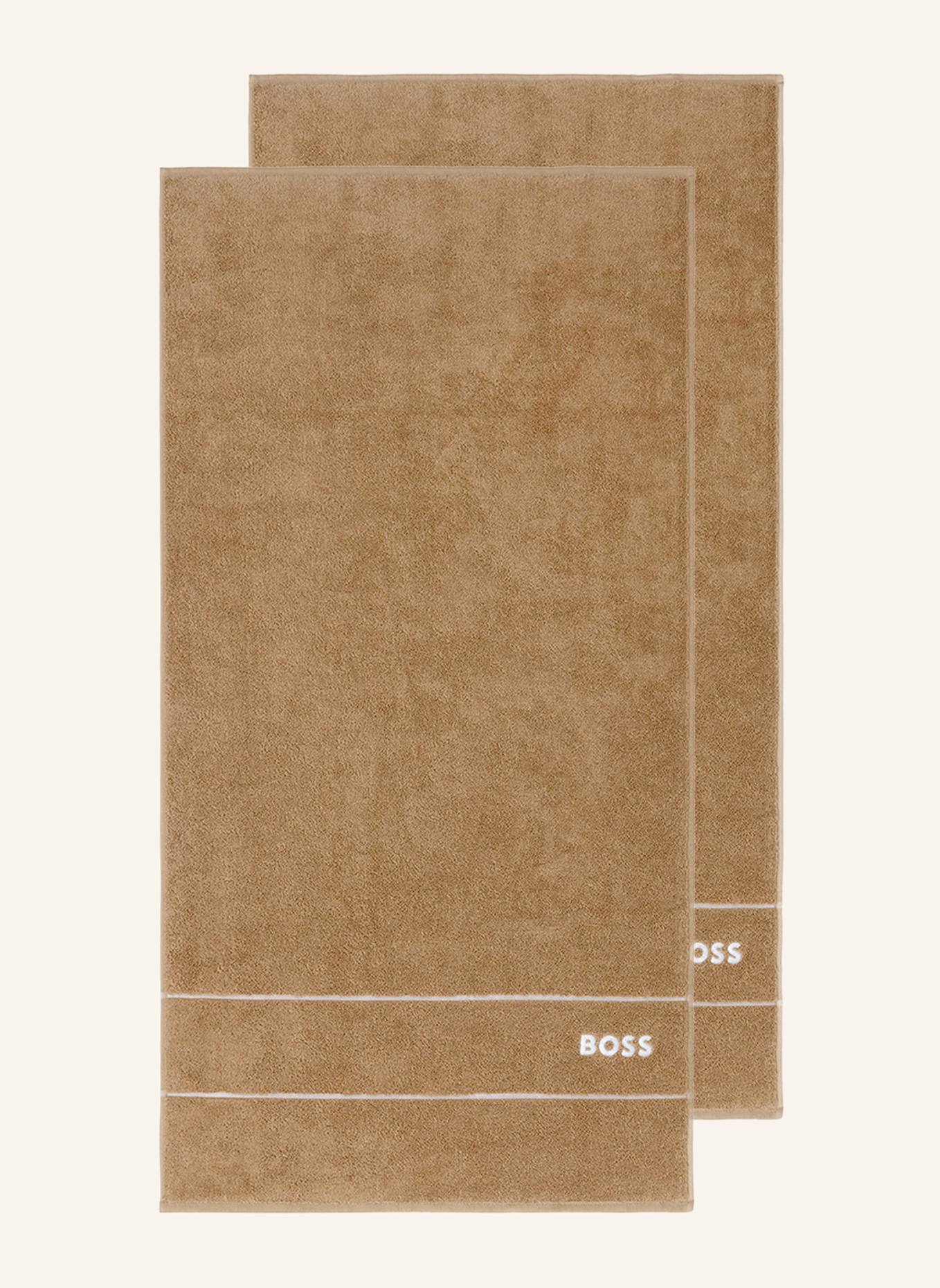 BOSS Handtuch 2er Set PLAIN: HELLBRAUN