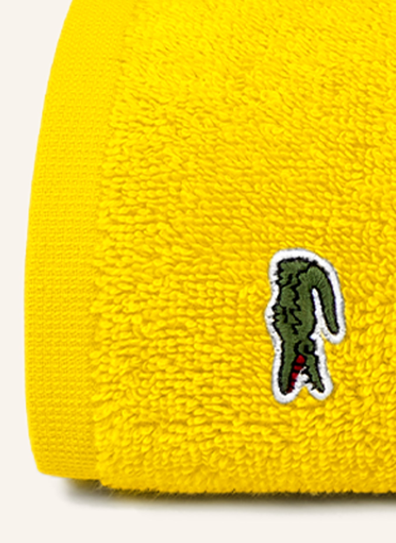 LACOSTE Duschtuch LLECROCO: GELB