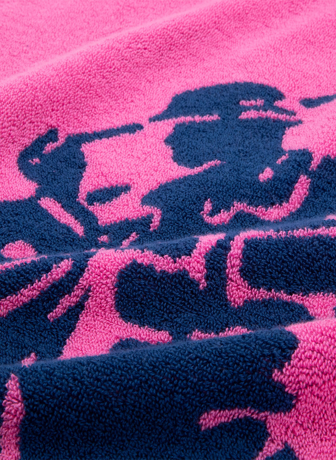 RALPH LAUREN HOME Strandtuch POLOJACQ: PINK/ DUNKELBLAU