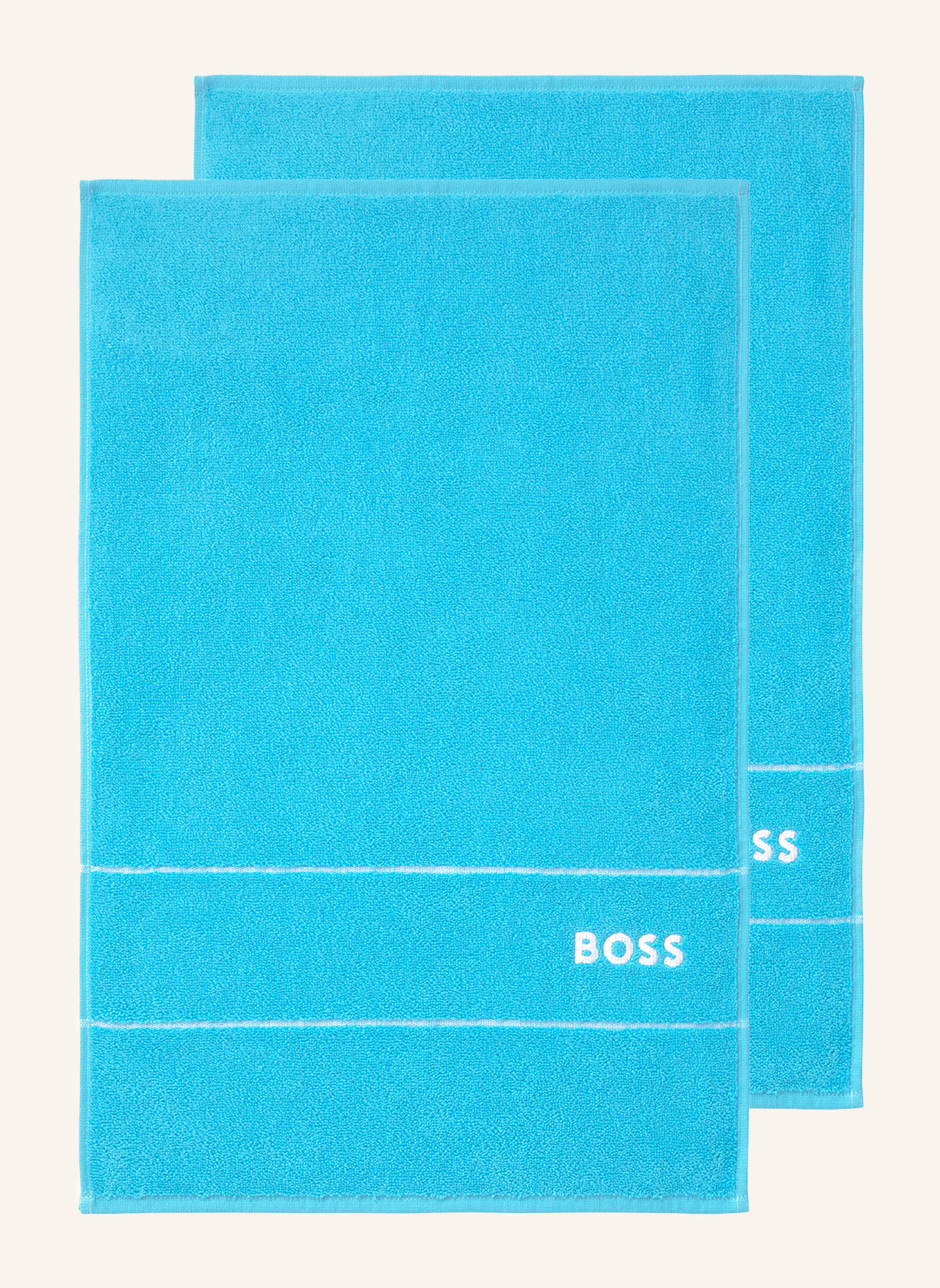 BOSS Gästetuch 2er Set PLAIN: HELLBLAU
