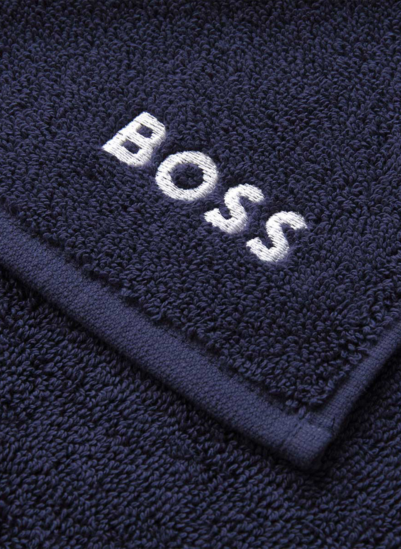 BOSS Waschlappen 4er Set PLAIN: DUNKELBLAU