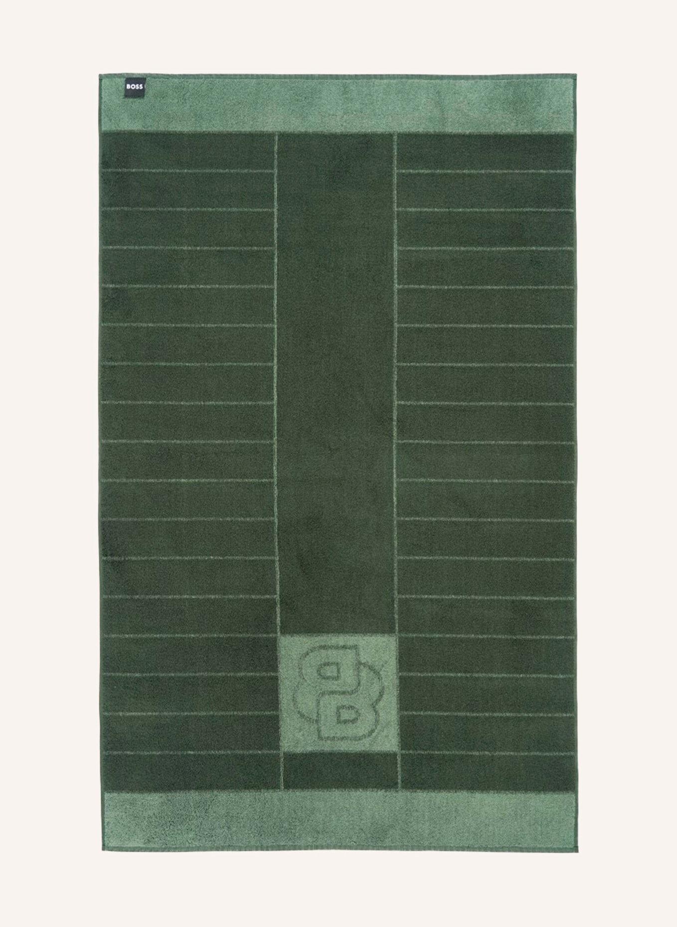 BOSS Badetuch DOUBLEB: DUNKELGRÜN