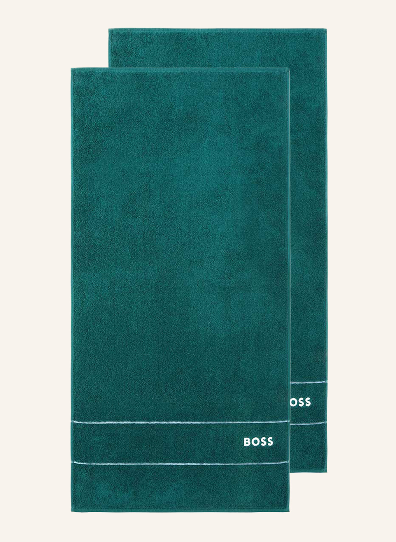 BOSS Handtuch 2er Set PLAIN: DUNKELGRÜN