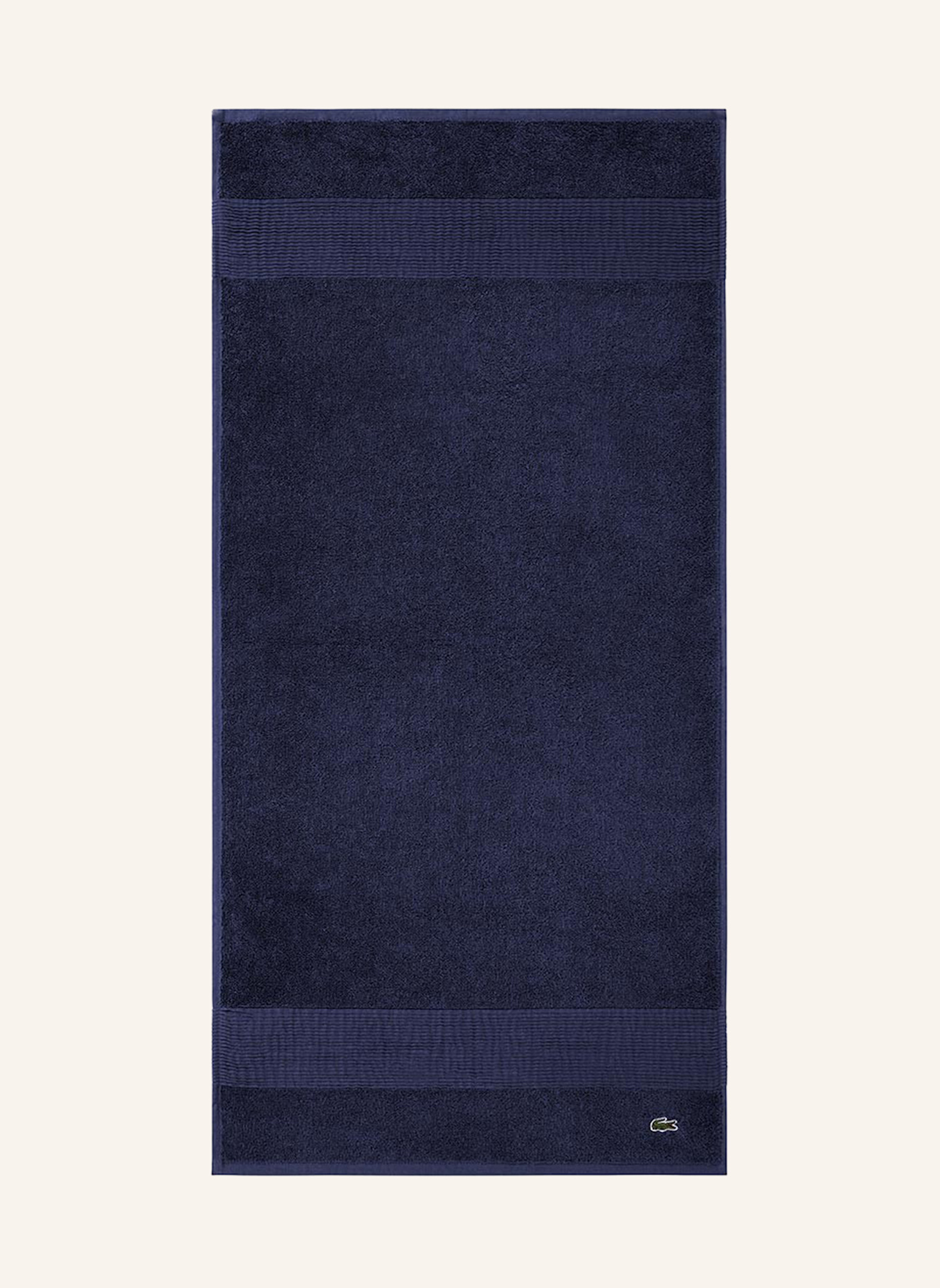 LACOSTE Handtuch 2er Set LLECROCO: DUNKELBLAU