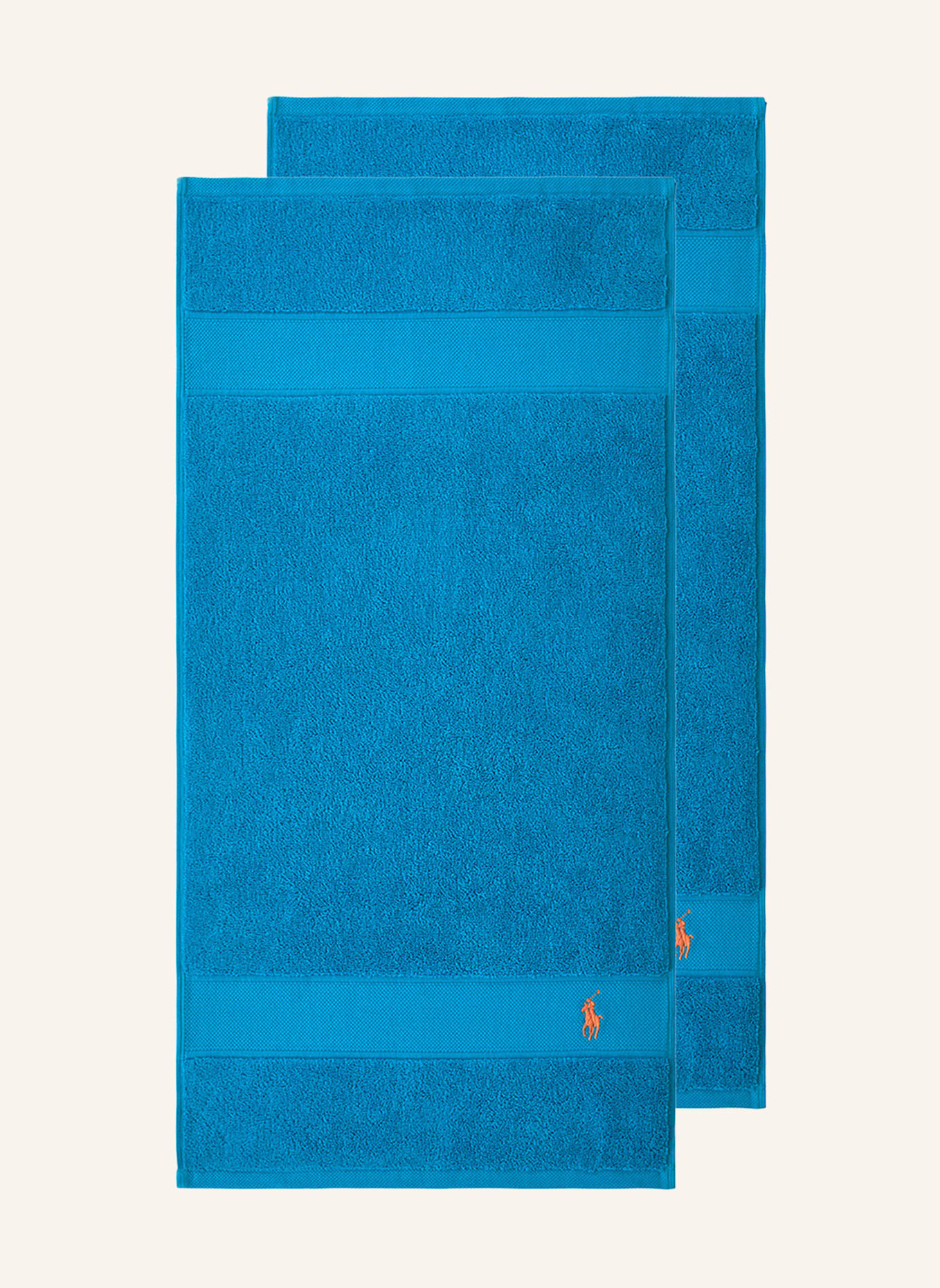 RALPH LAUREN HOME Gästetuch 2er Set POLOPLAYER: BLAU