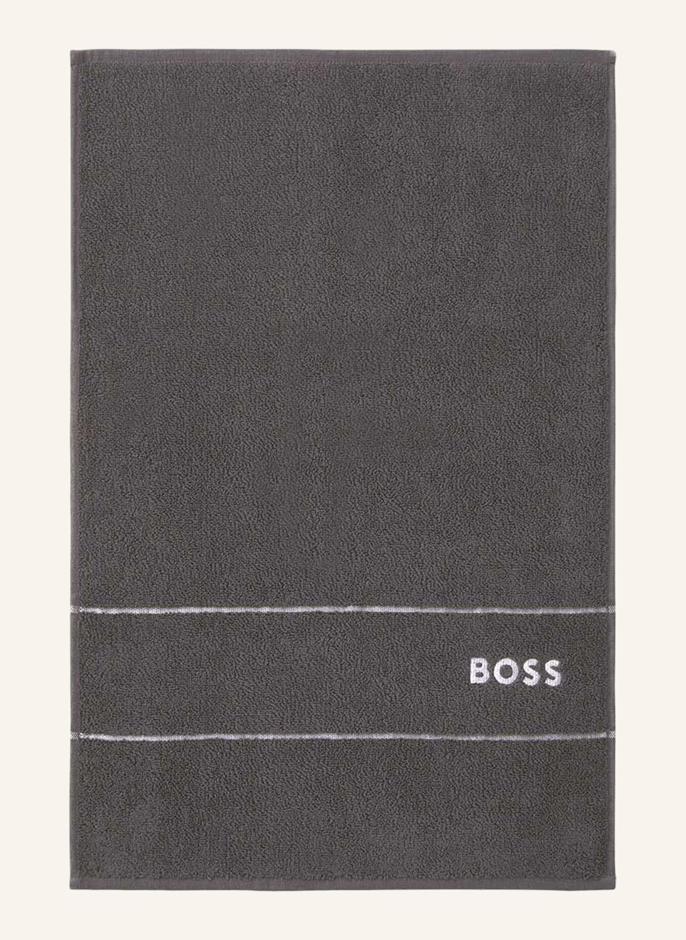 BOSS Gästetuch 2er Set PLAIN: DUNKELGRAU