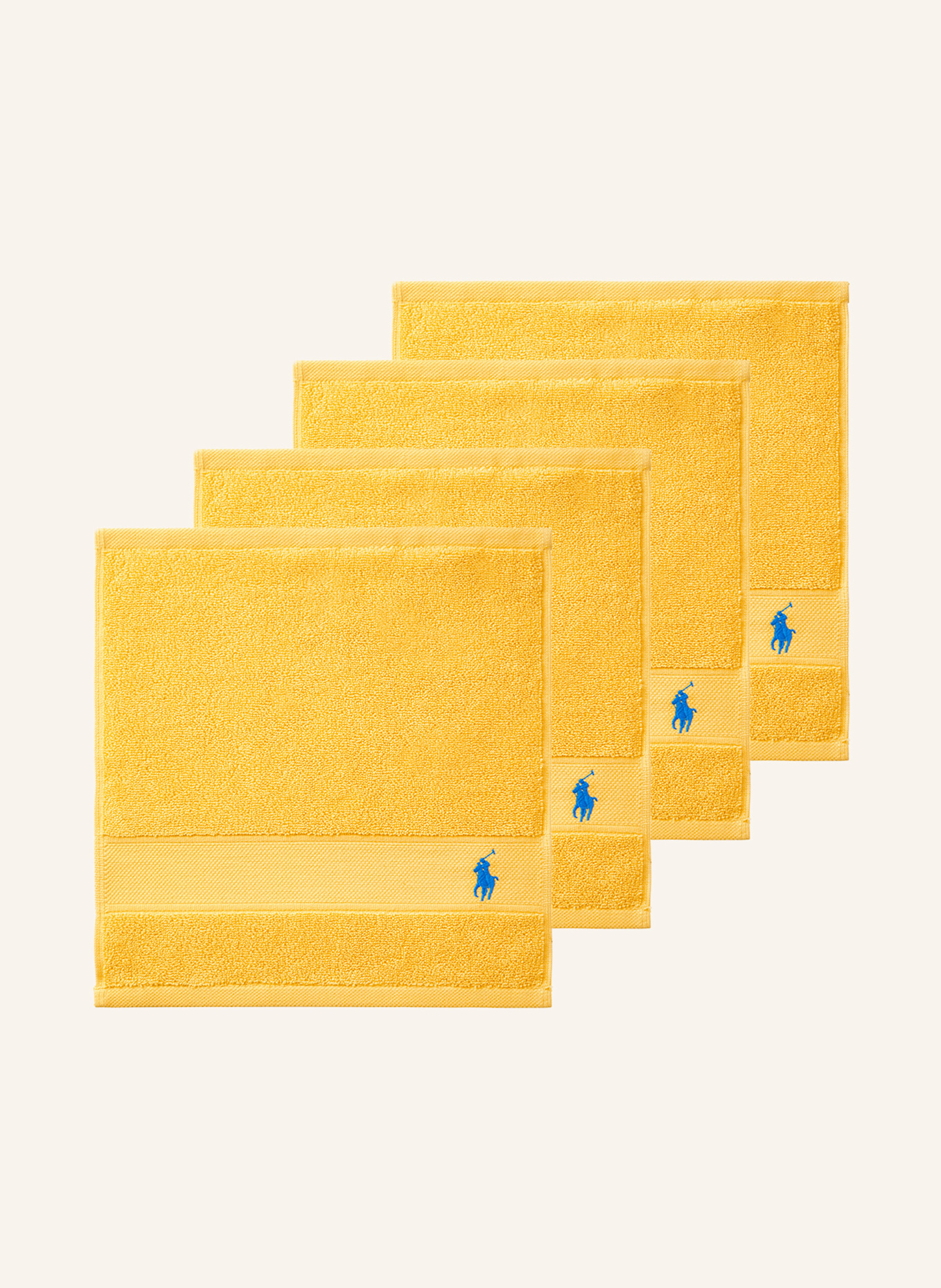 RALPH LAUREN HOME Waschhandschuh 4er Set POLOPLAYER: GELB