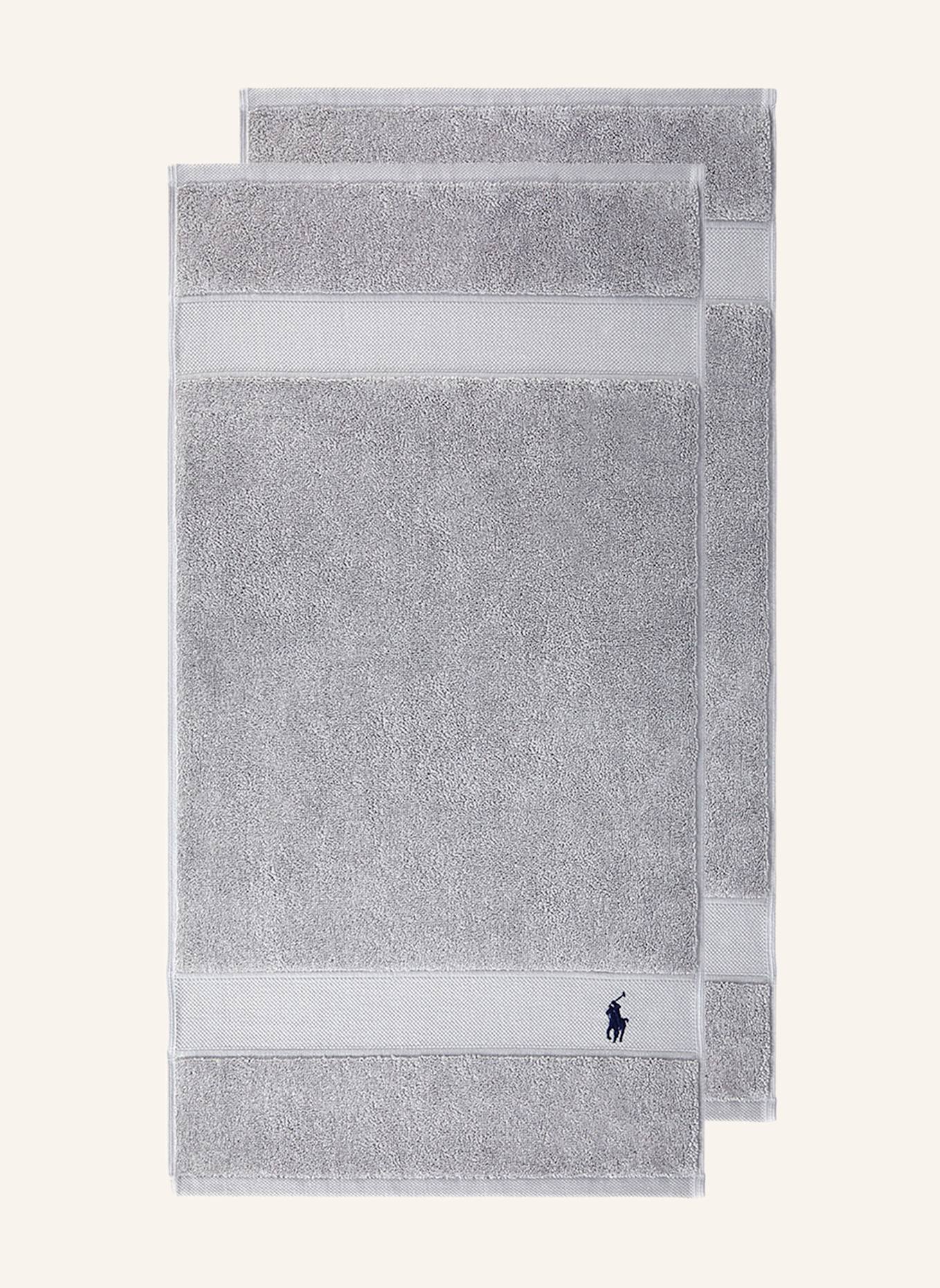 RALPH LAUREN HOME Gästetuch 2er Set POLOPLAYER: HELLGRAU