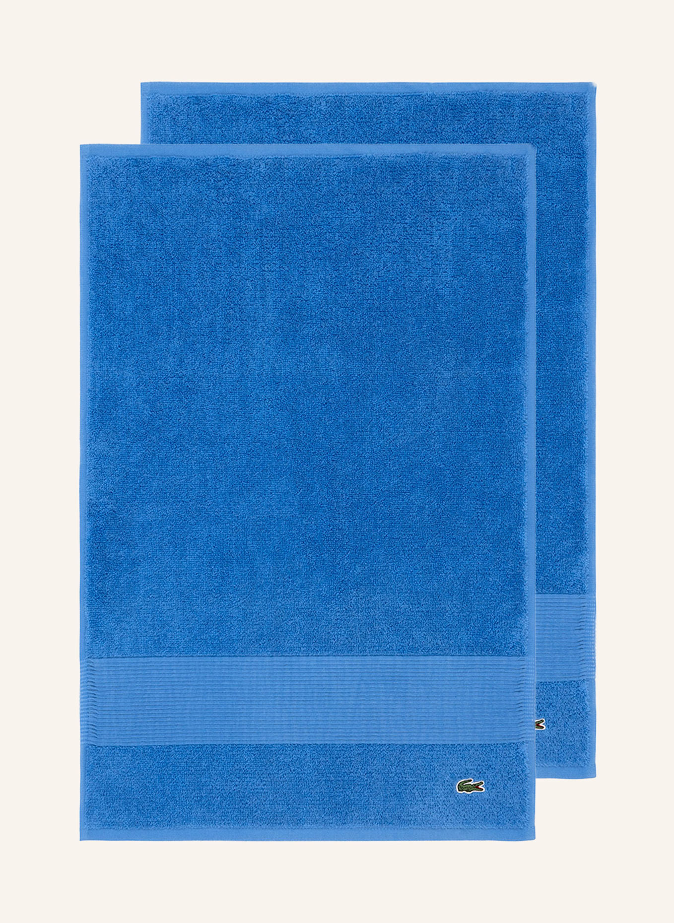 LACOSTE Gästetuch 2er Set LLECROCO: HELLBLAU