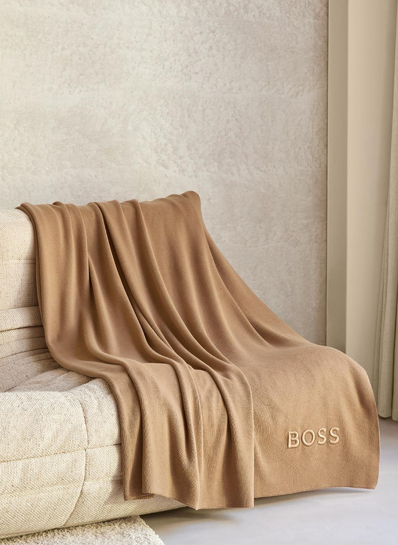 BOSS Plaid BOLDLOGO: CAMEL