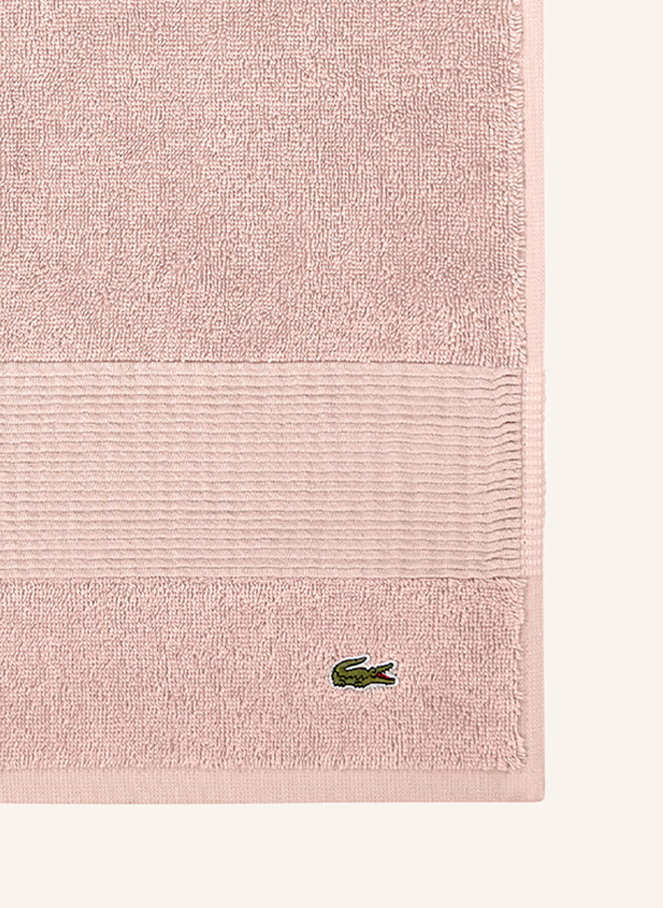 LACOSTE Handtuch 2er Set LLECROCO: ROSÉ