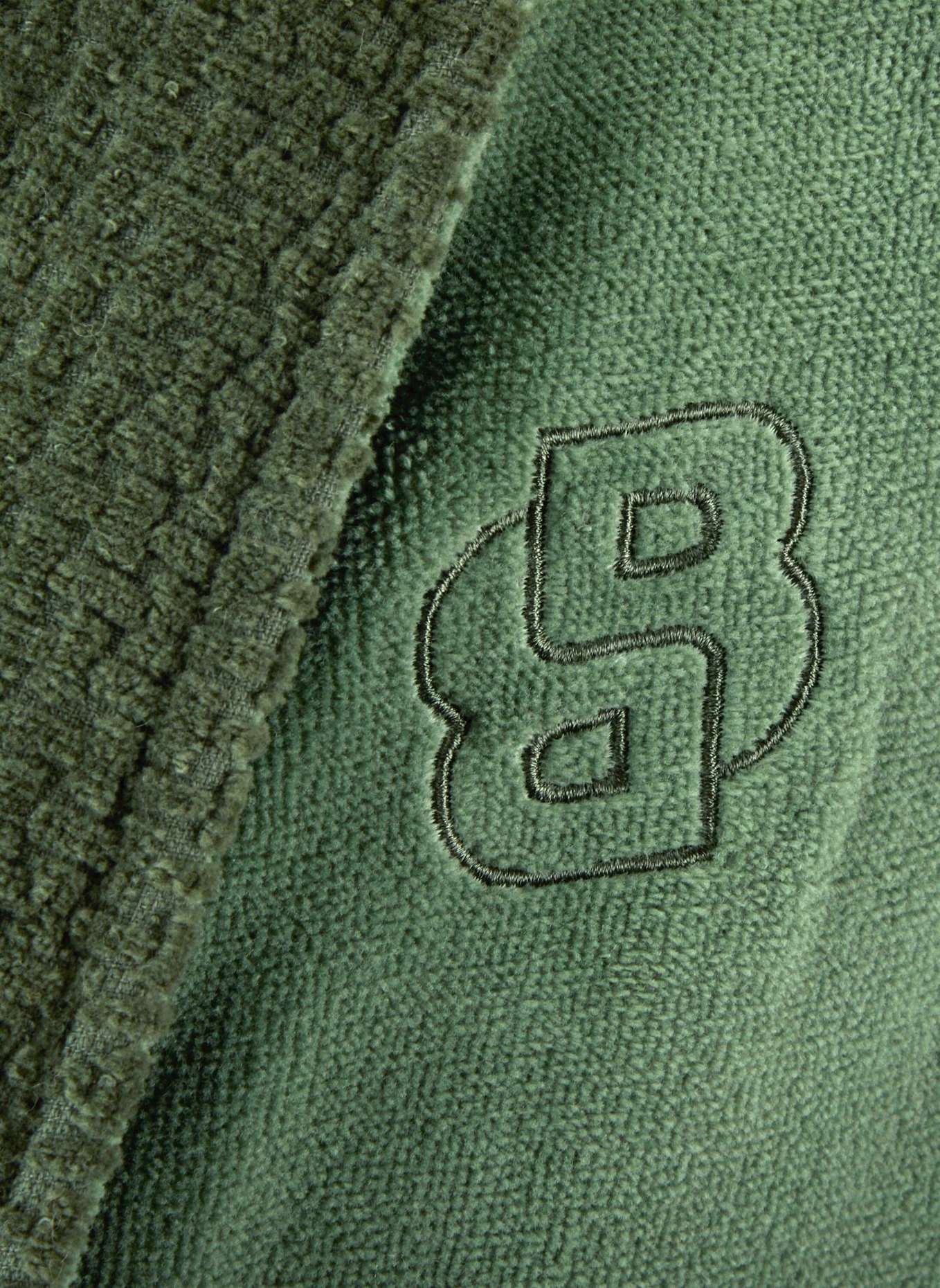 BOSS Bademantel DOUBLEB: DUNKELGRÜN