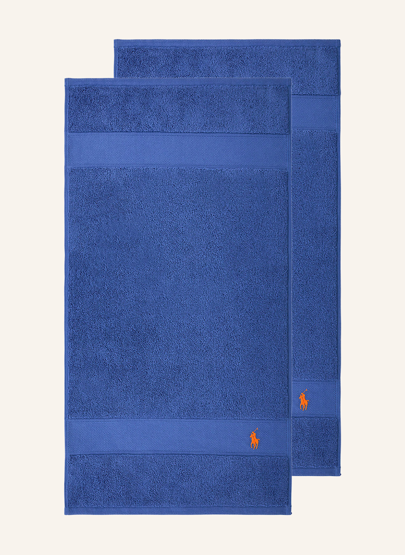 RALPH LAUREN HOME Gästetuch 2er Set POLOPLAYER: BLAU