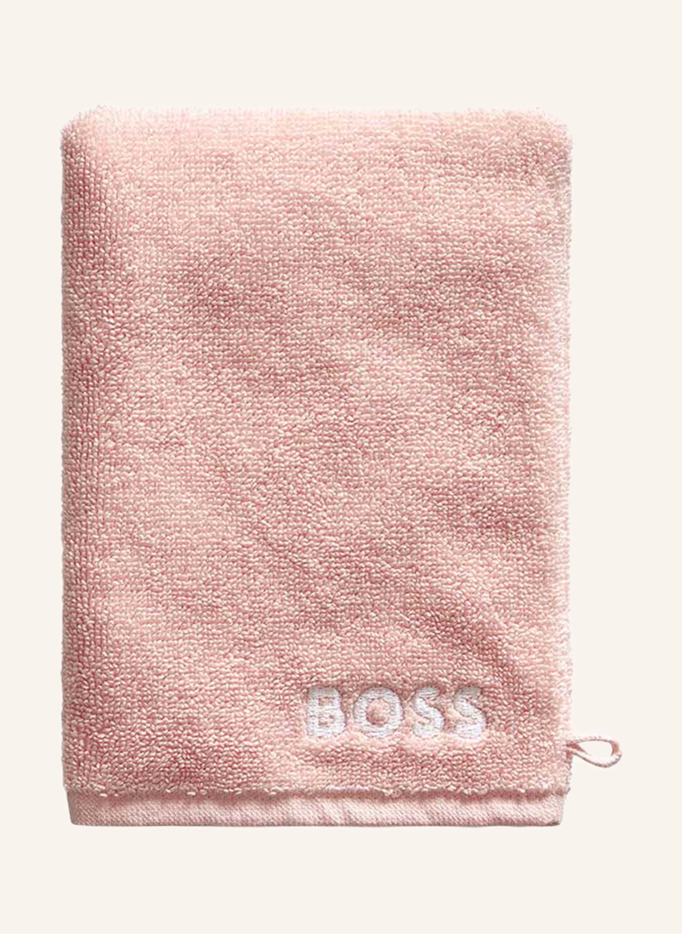 BOSS Waschhandschuh 4er Set PLAIN: HELLROSA