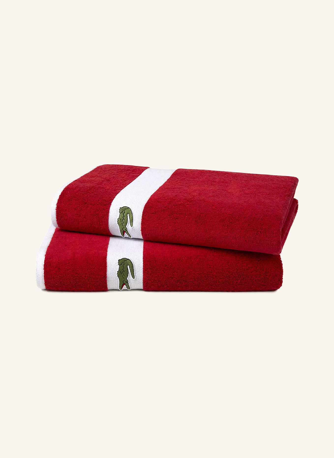 LACOSTE Badetuch LCASUAL: ROT