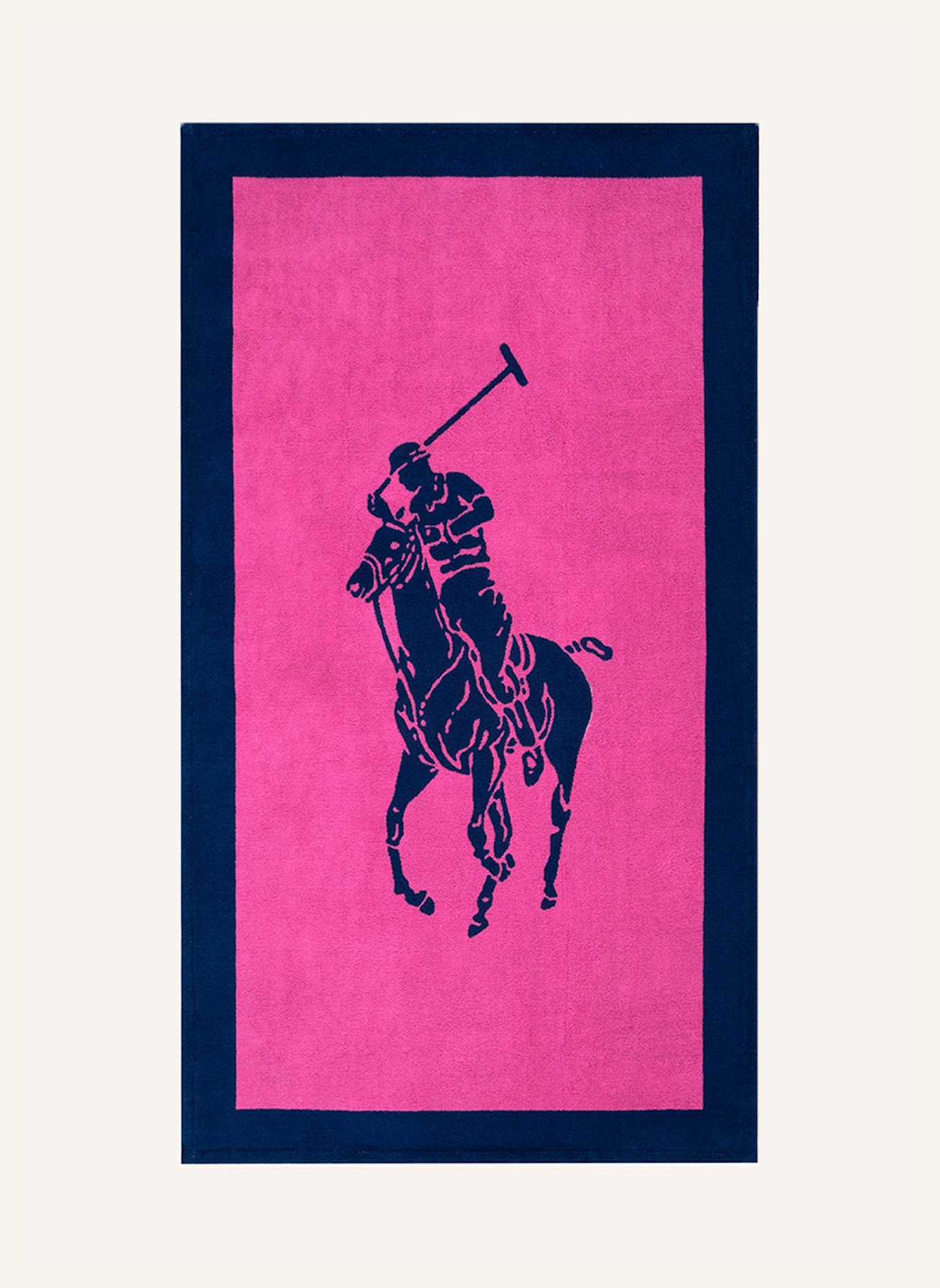 RALPH LAUREN HOME Strandtuch POLOJACQ: PINK/ DUNKELBLAU