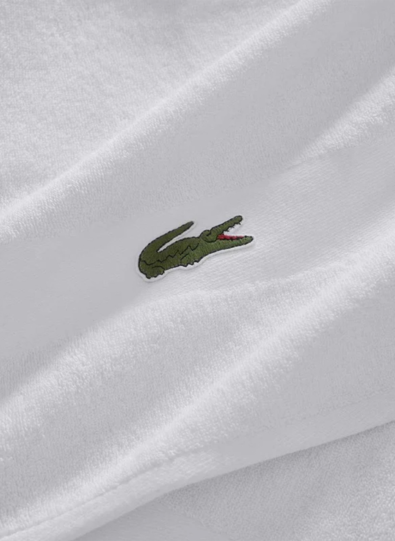 LACOSTE Badetuch LCASUAL: WEISS