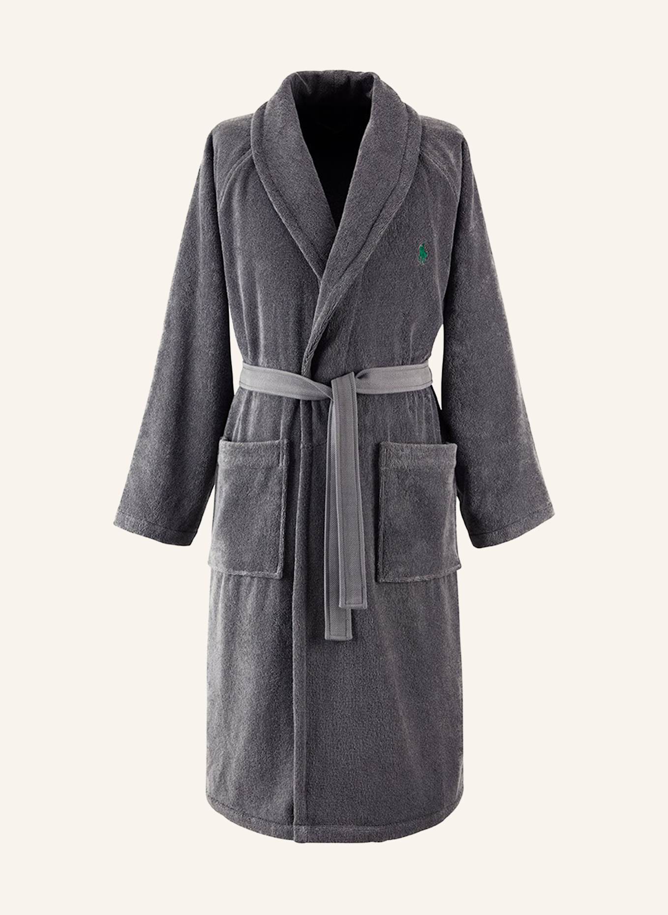 RALPH LAUREN HOME Bademantel POLOPLAYER: DUNKELGRAU