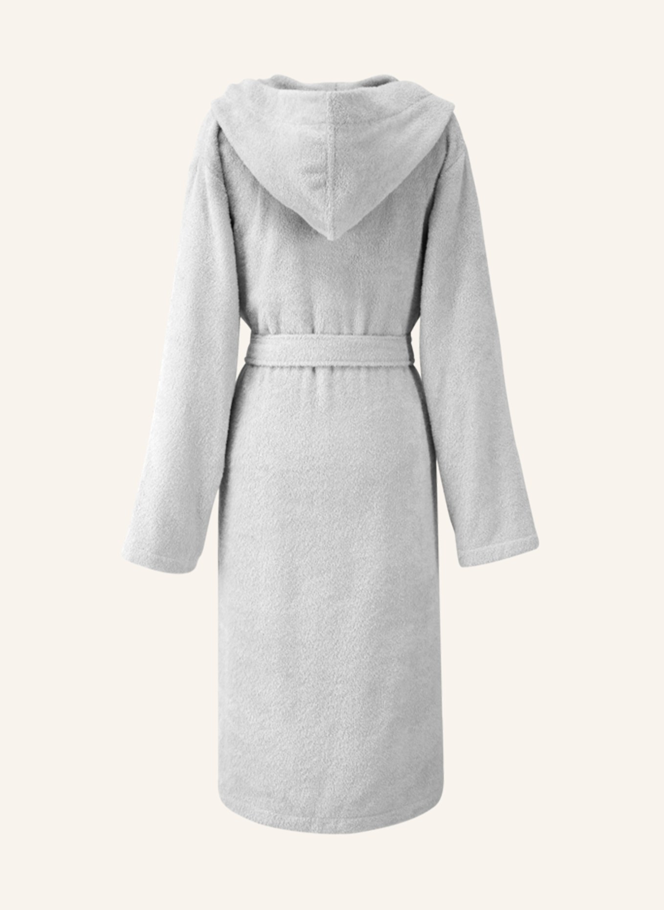 LACOSTE Bademantel LOPEN: HELLGRAU