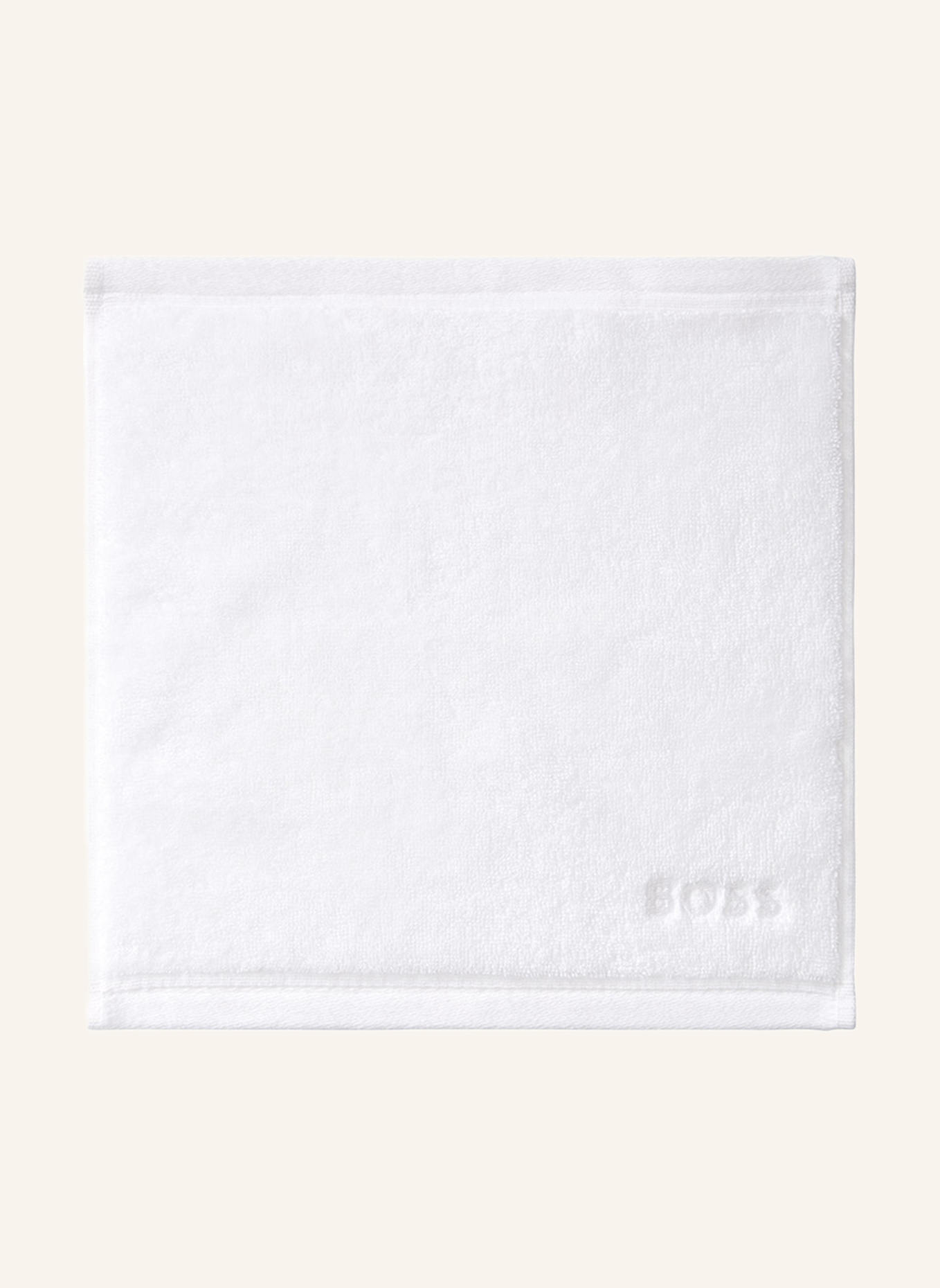 BOSS Waschlappen 4er Set PLAIN: WEISS