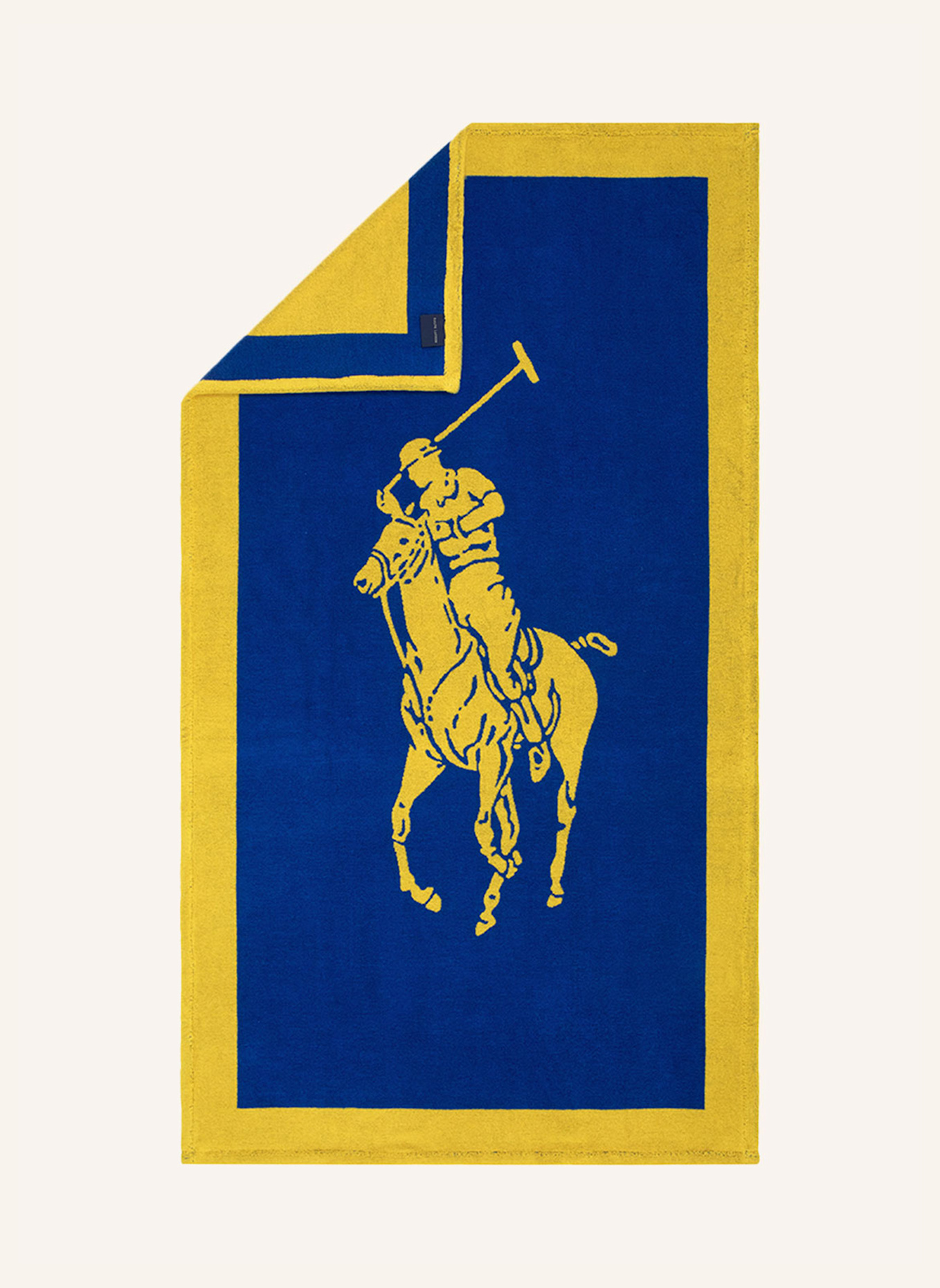 RALPH LAUREN HOME Strandtuch POLOJACQ: BLAU/ GELB