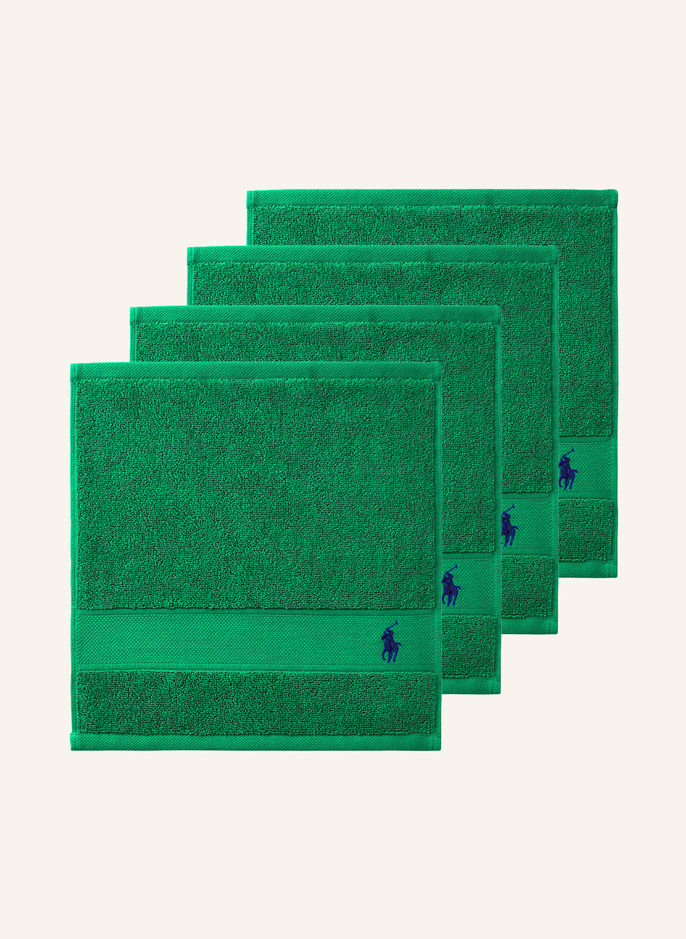 RALPH LAUREN HOME Waschhandschuh 4er Set POLOPLAYER: GRÜN