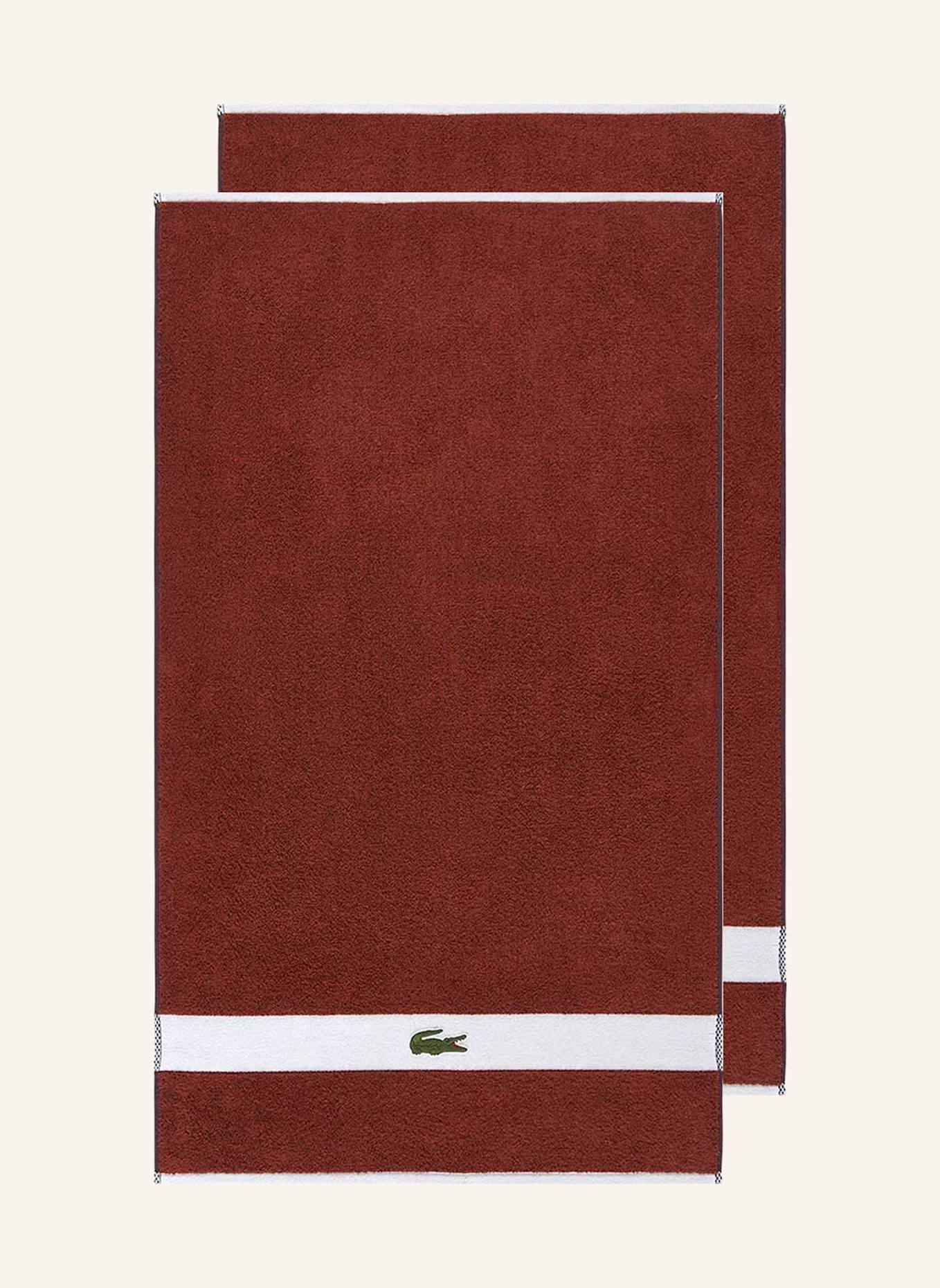 LACOSTE Handtuch LCASUAL: BRAUN