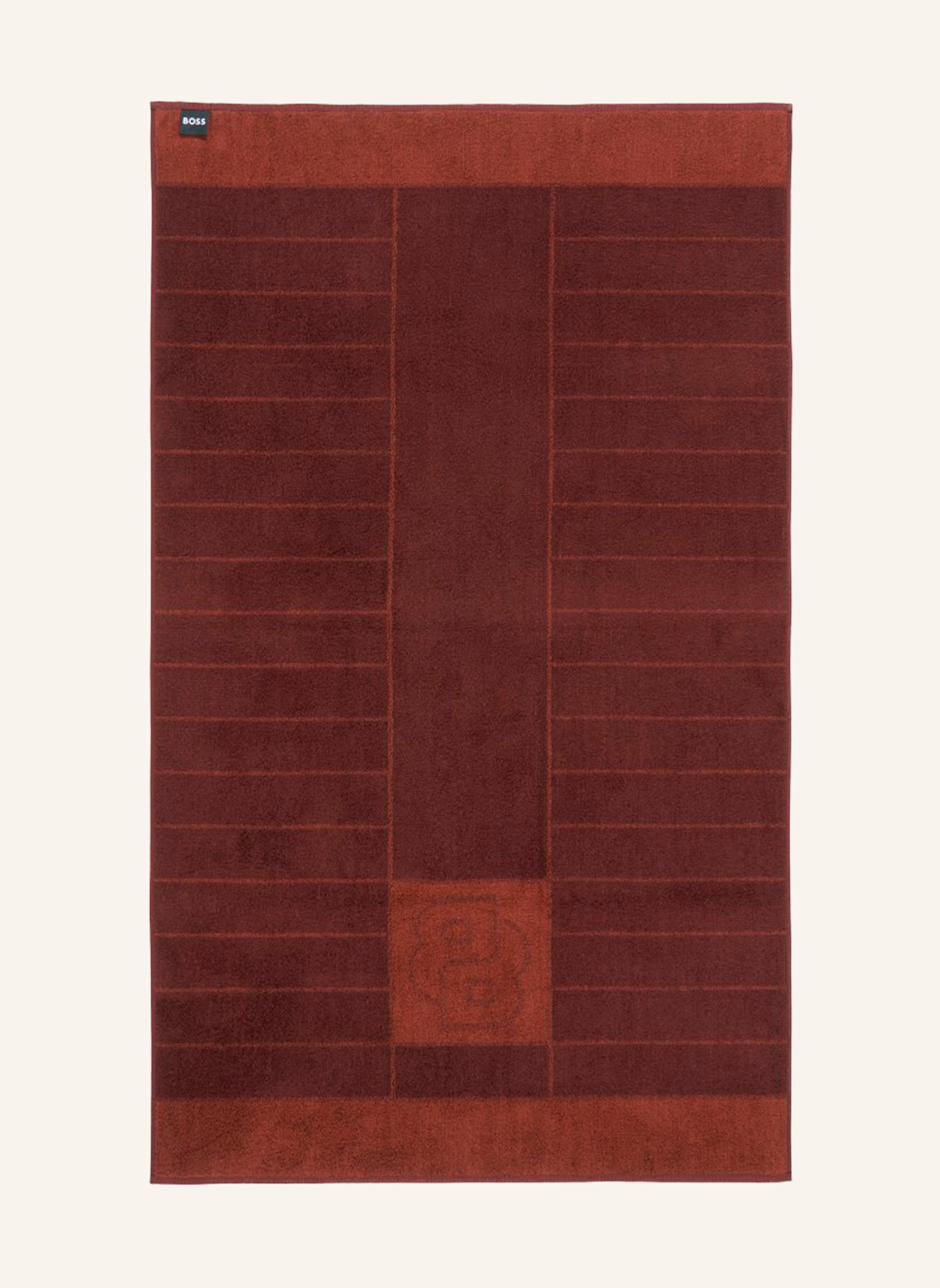 BOSS Badetuch DOUBLEB: ORANGE/ DUNKELORANGE