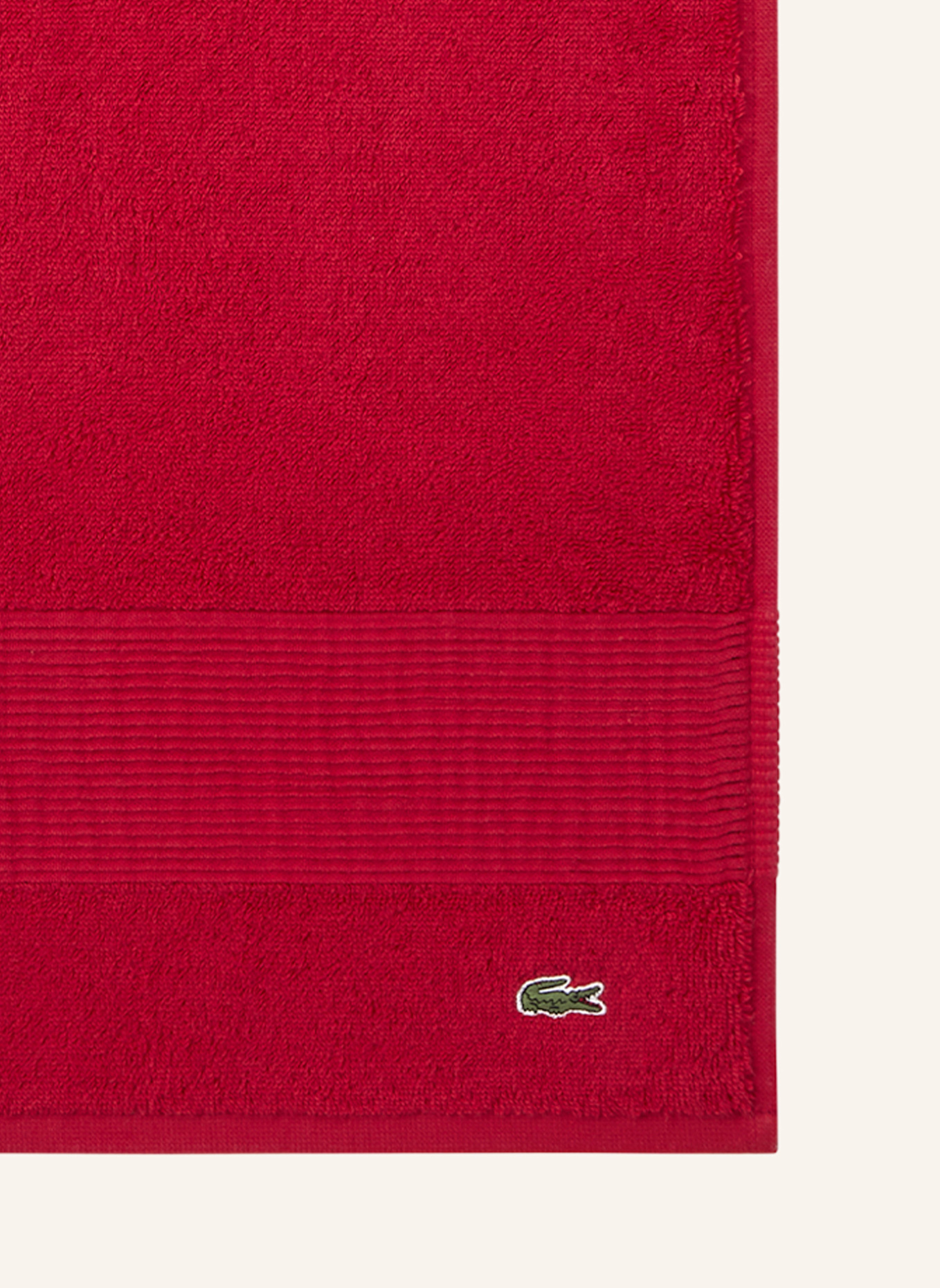 LACOSTE Duschtuch LLECROCO: ROT