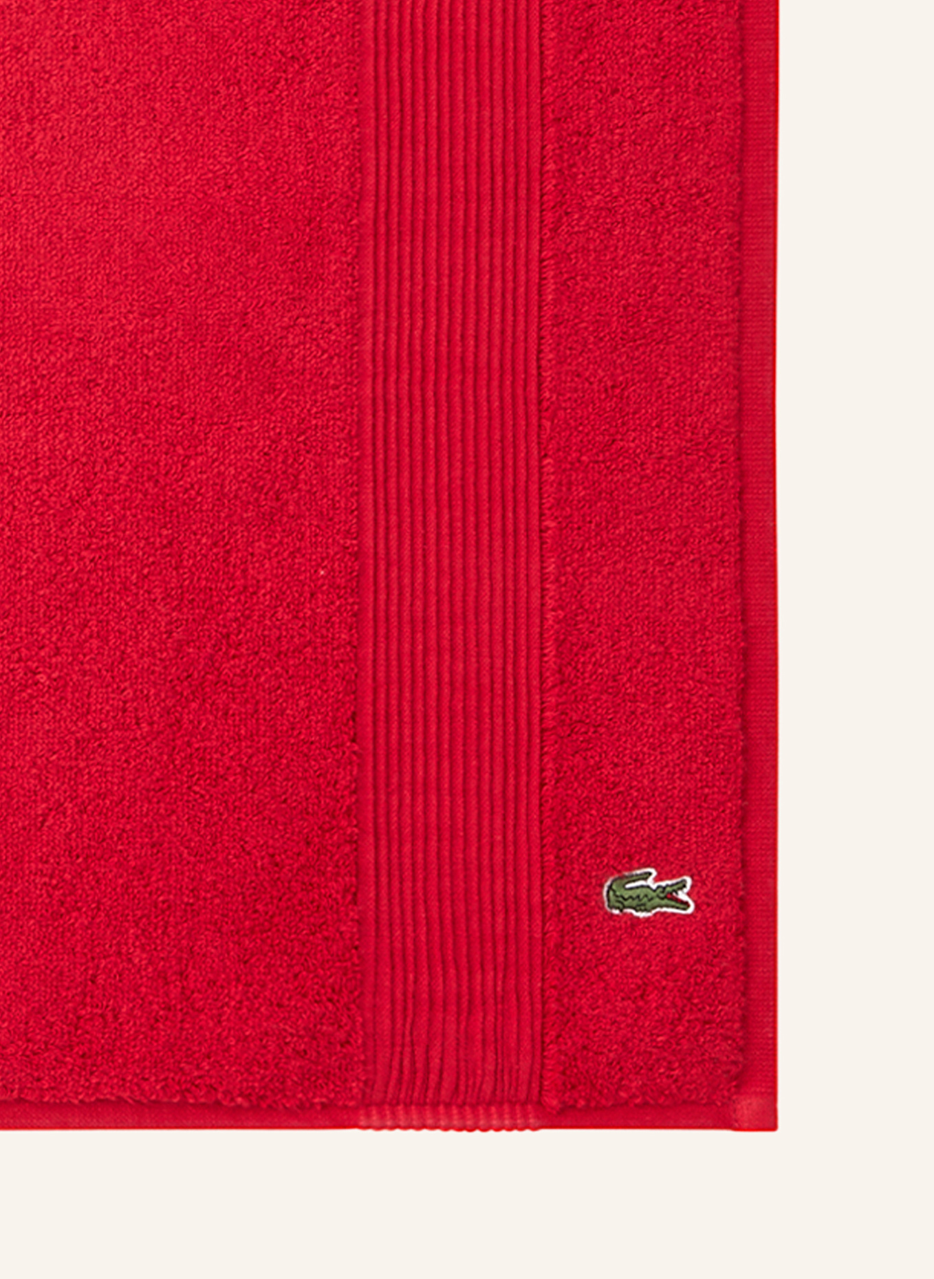 LACOSTE Badematte LLECROCO: ROT