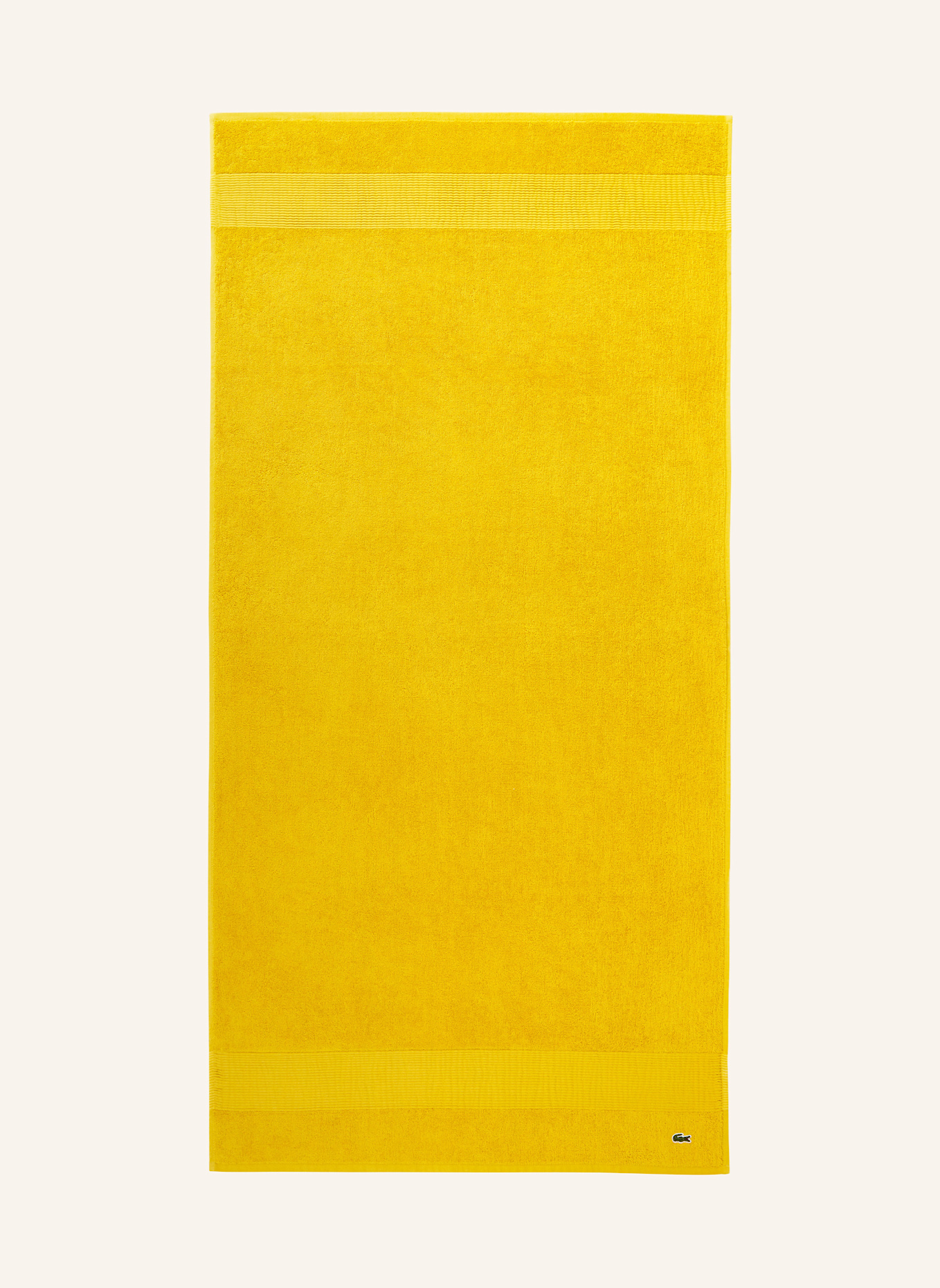 LACOSTE Duschtuch LLECROCO: GELB