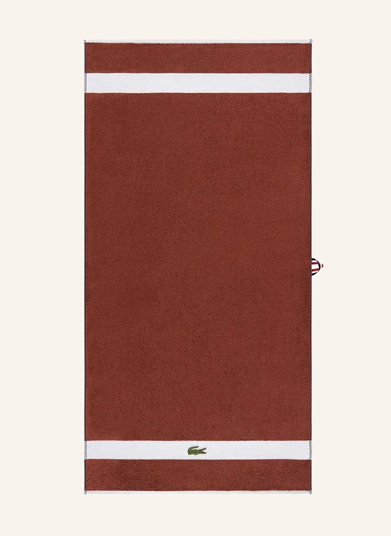 LACOSTE Duschtuch LCASUAL: BRAUN