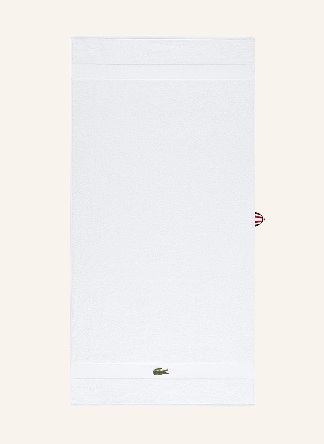 LACOSTE Handtuch LCASUAL: WEISS