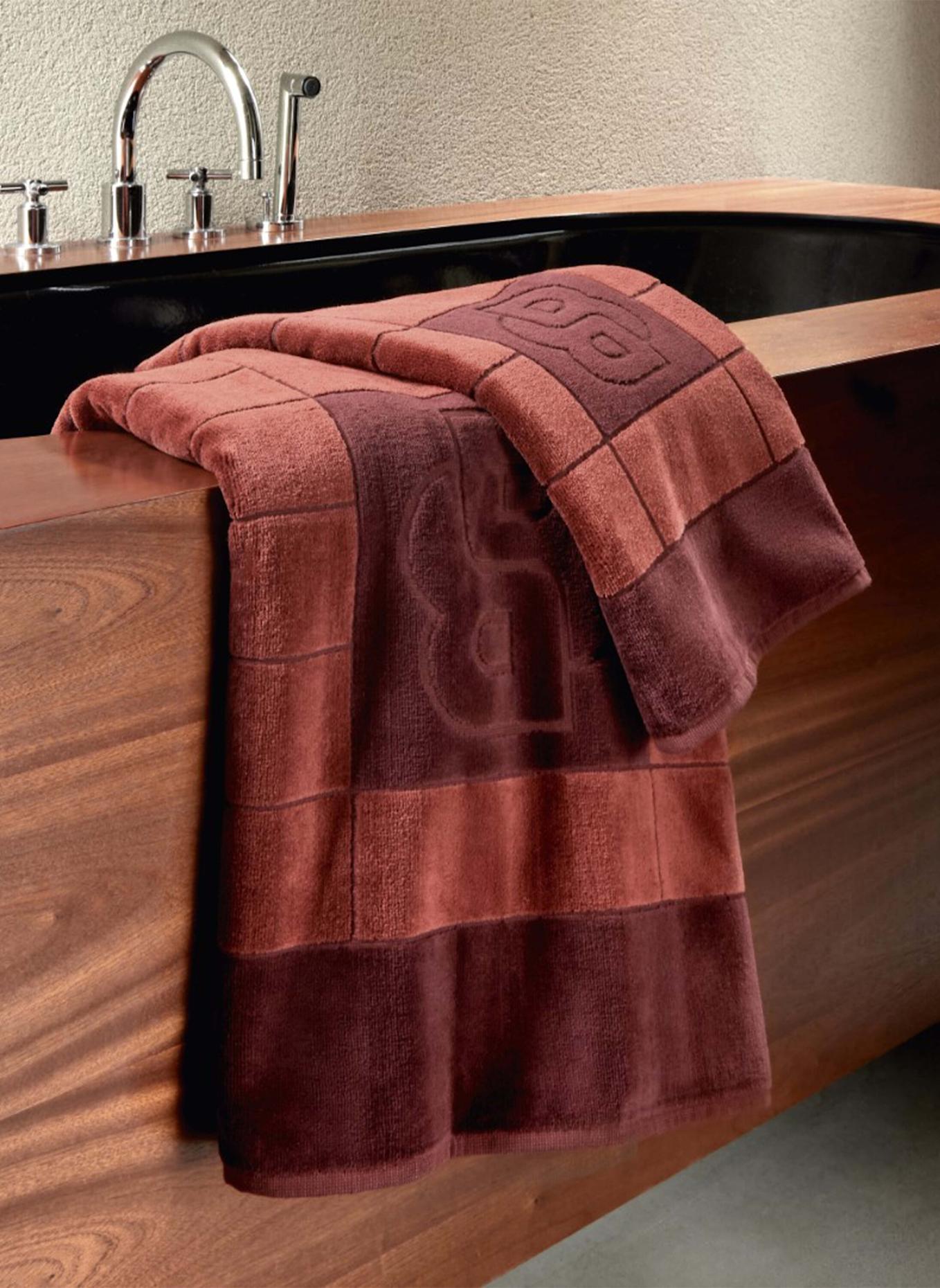 BOSS Handtuch DOUBLEB: ORANGE/ DUNKELORANGE