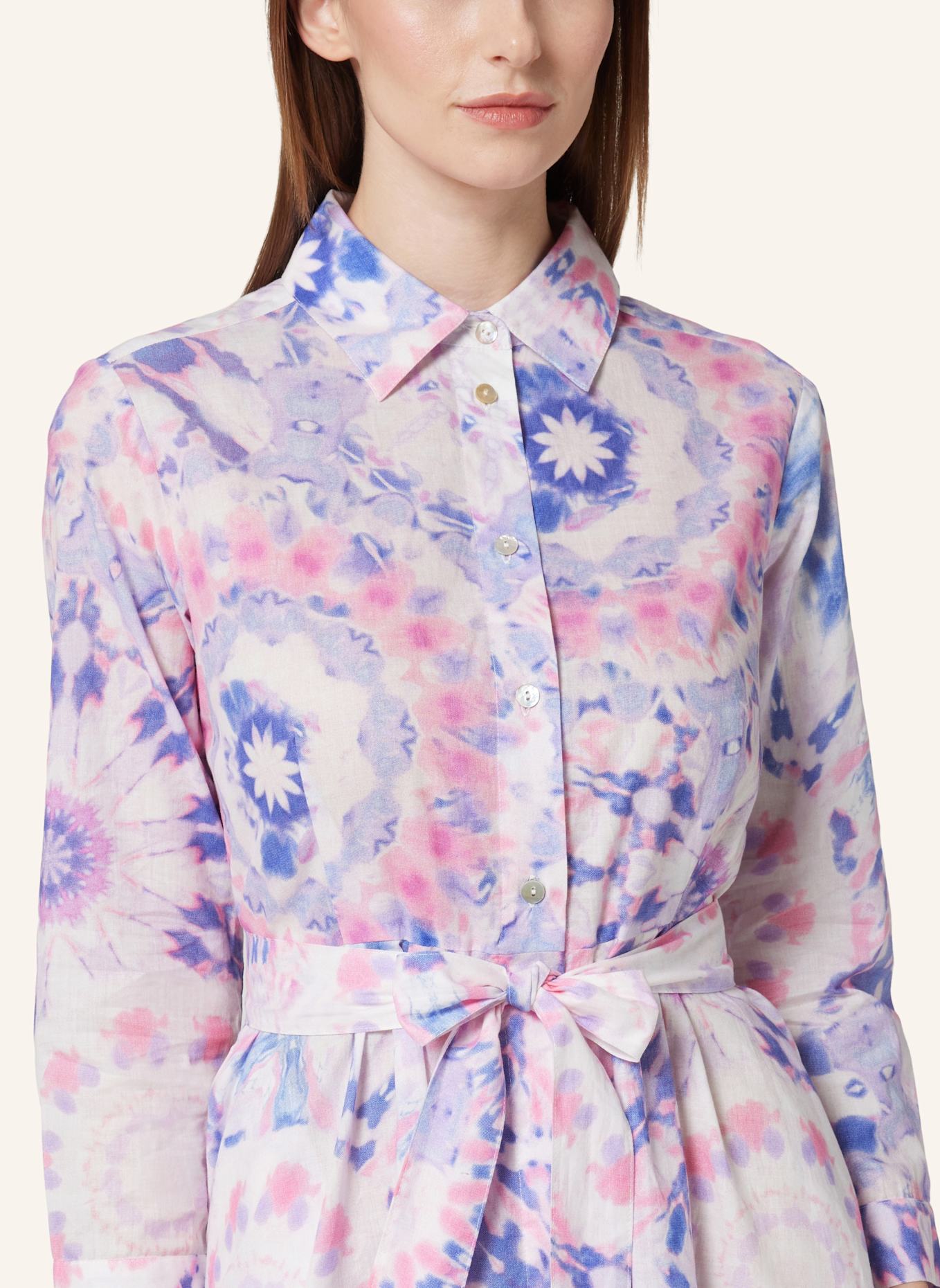 Bellasor Hemdblusenkleid FLORA: WEISS/ ROSA/ HELLBLAU/ LILA