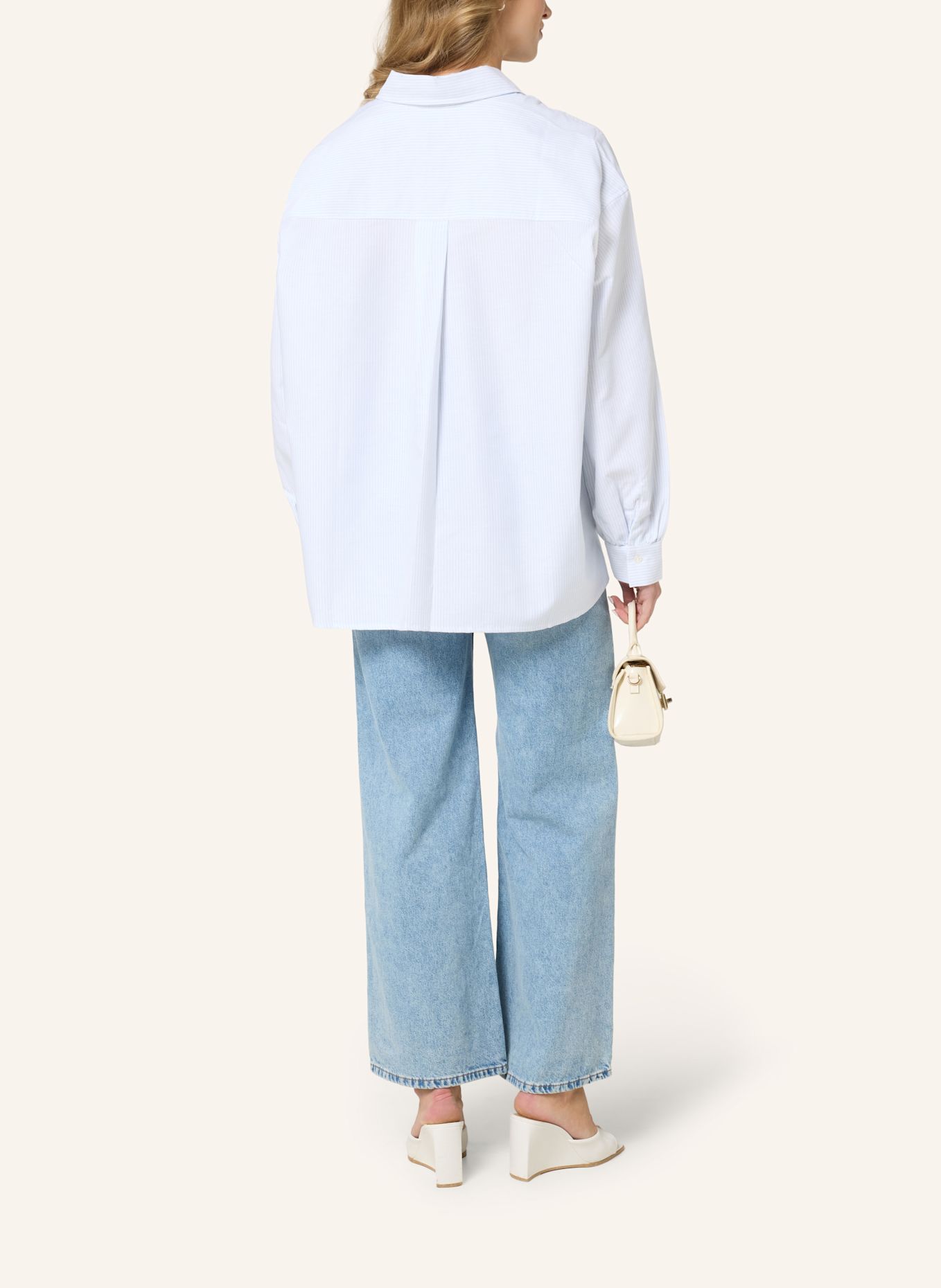 Bellasor Bluse MILEY: HELLGRAU/ WEISS